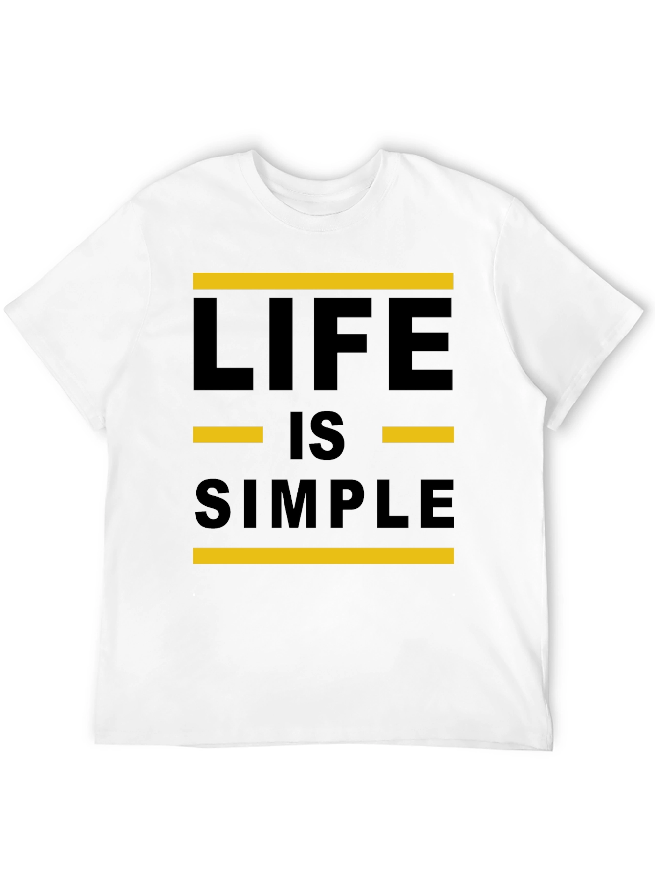 Black Life is Simple Graphic Tee - Black Crewneck Shirt view 12