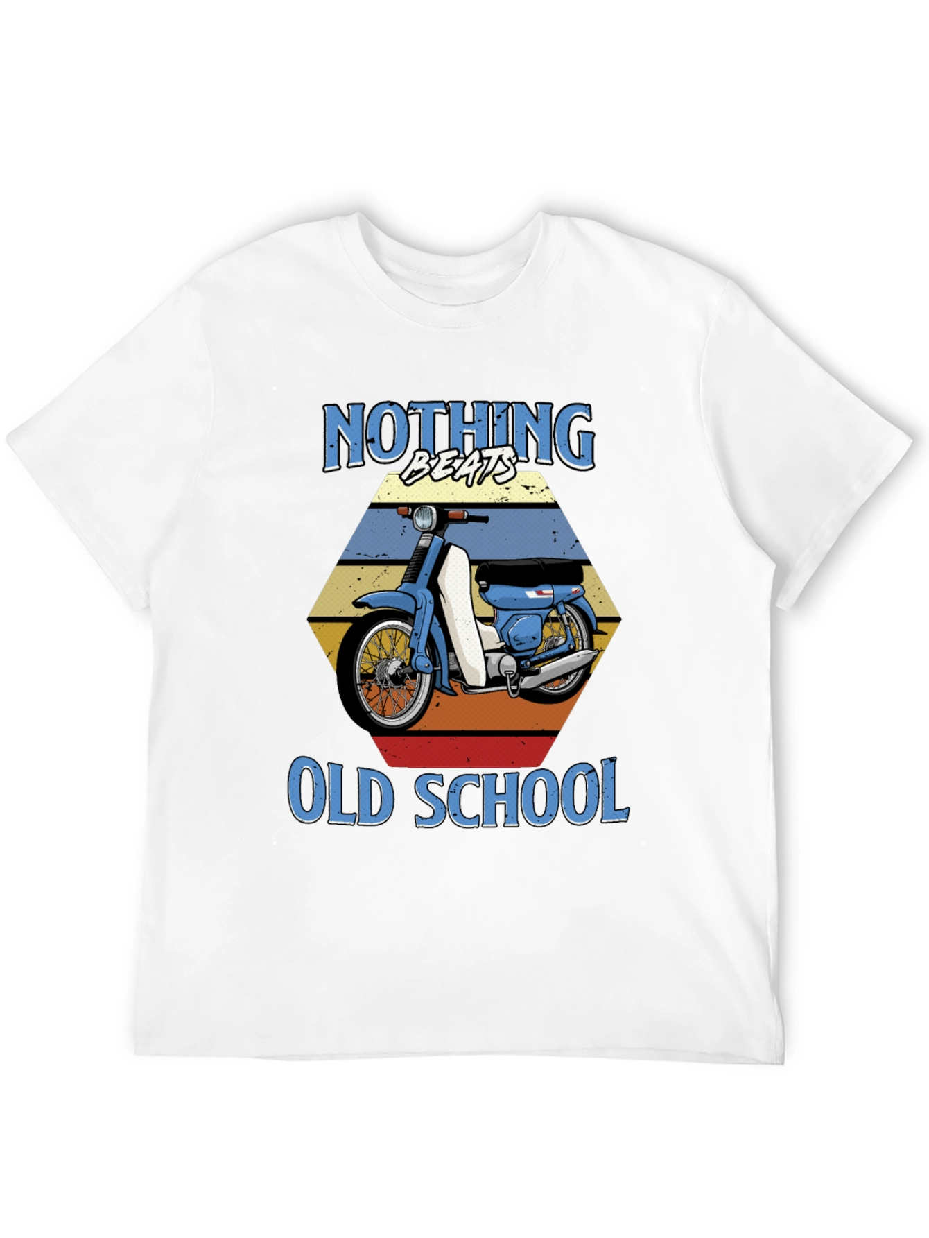 Black Nothing Beats Old School Motorcycle T-Shirt view 12