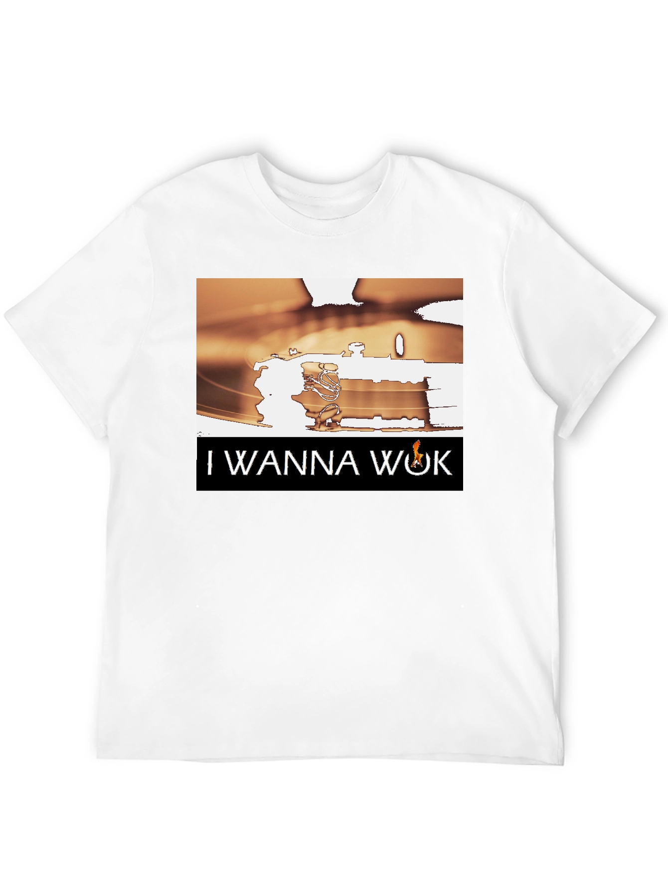 Black I Wanna Wok Graphic T-Shirt view 12