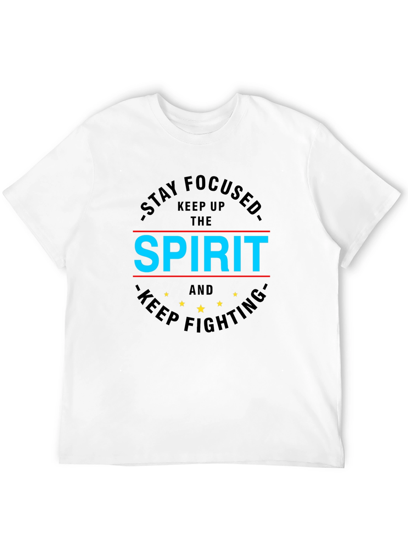 Black Stay Focused - Spirit Graphic Print T-Shirt view 12