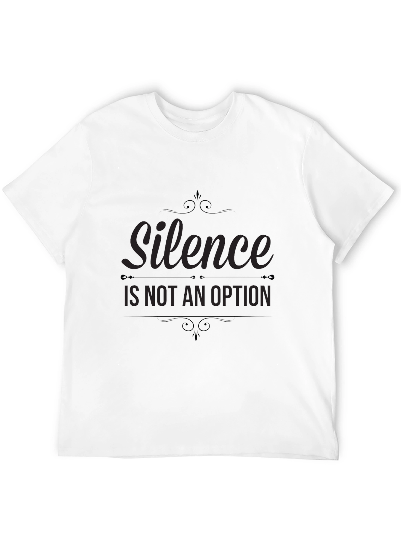 Black Silence Is Not An Option Graphic Tee view 12