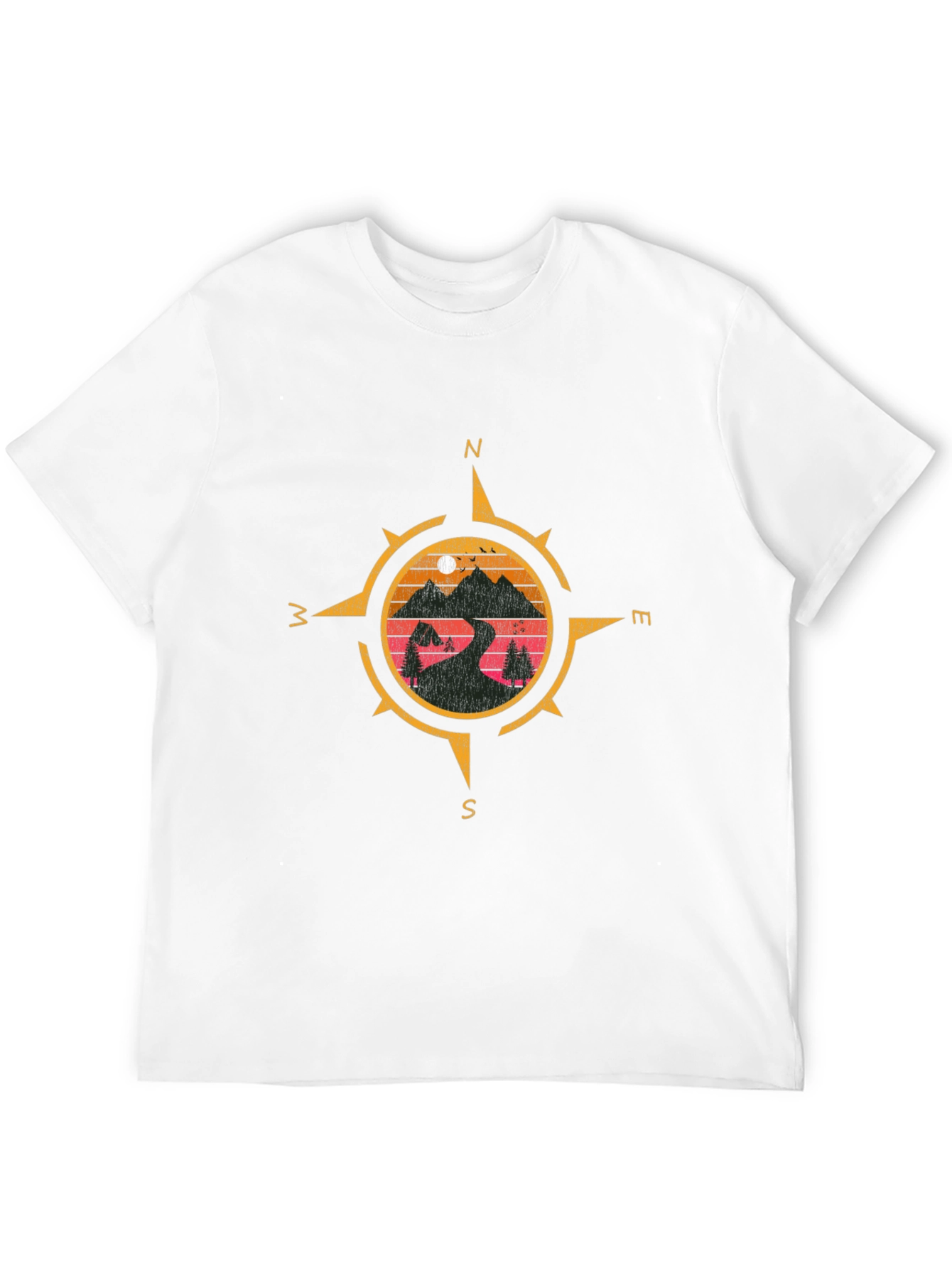 Black Compass Graphic T-Shirt - Adventure Awaits view 12