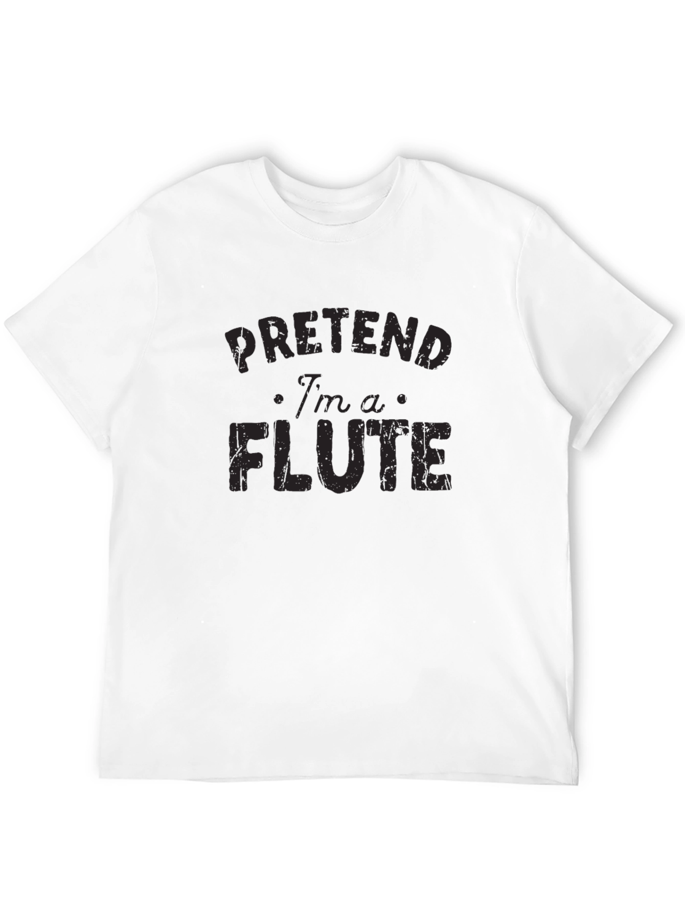 Black Pretend I'm A Flute Black Graphic Tee view 12
