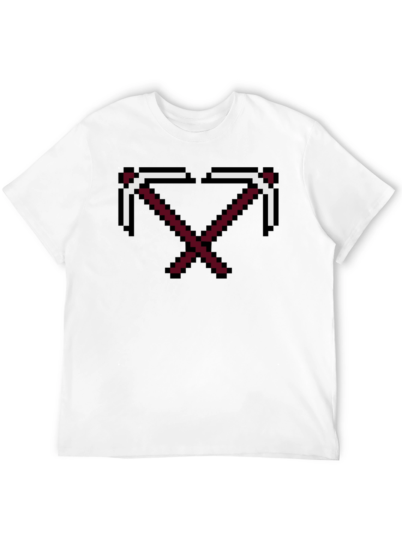 Black Pixelated Pickaxe T-Shirt - Gamer Style Tee view 12