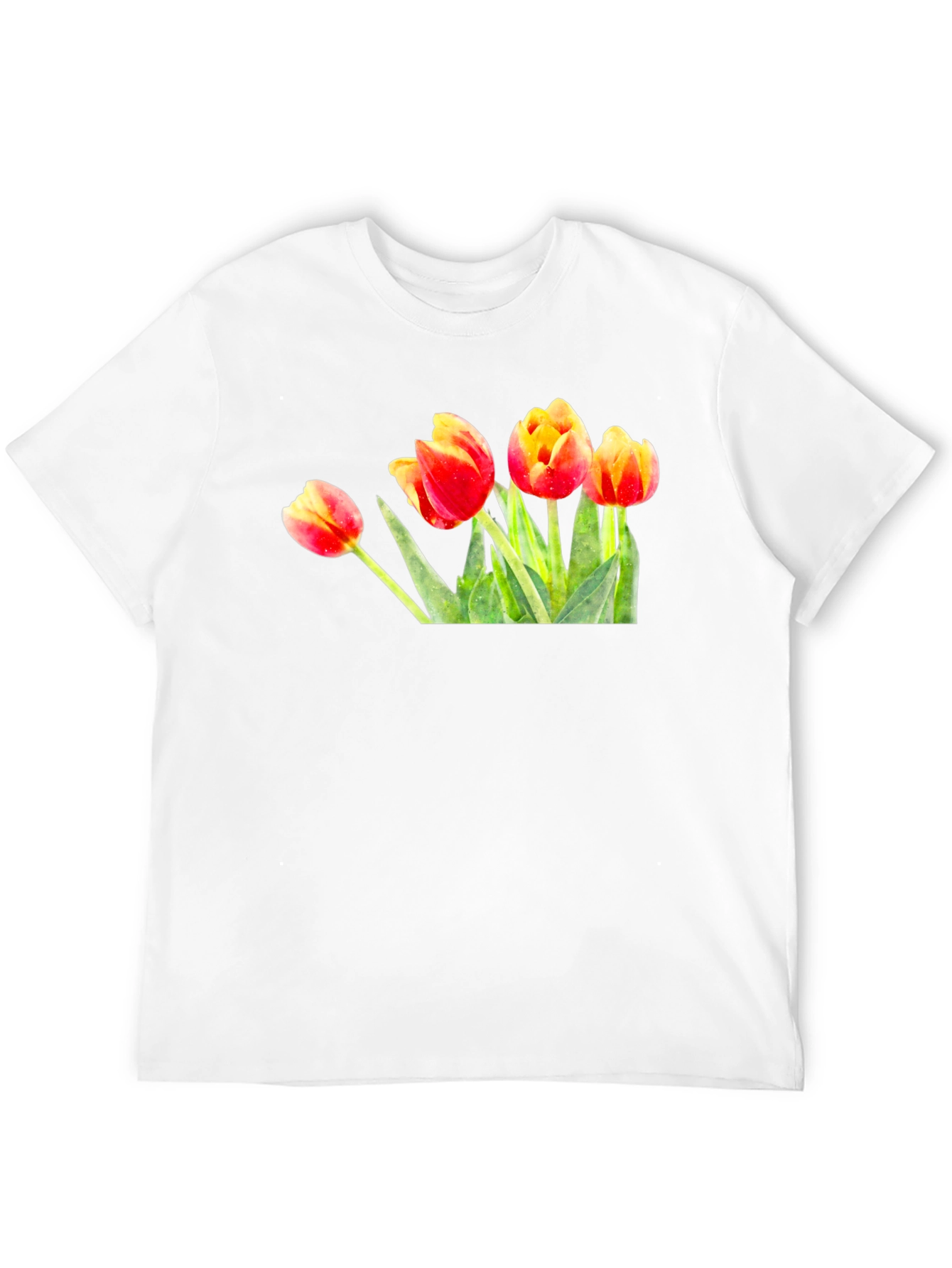 Black Tulip Graphic Print Black T-Shirt view 12