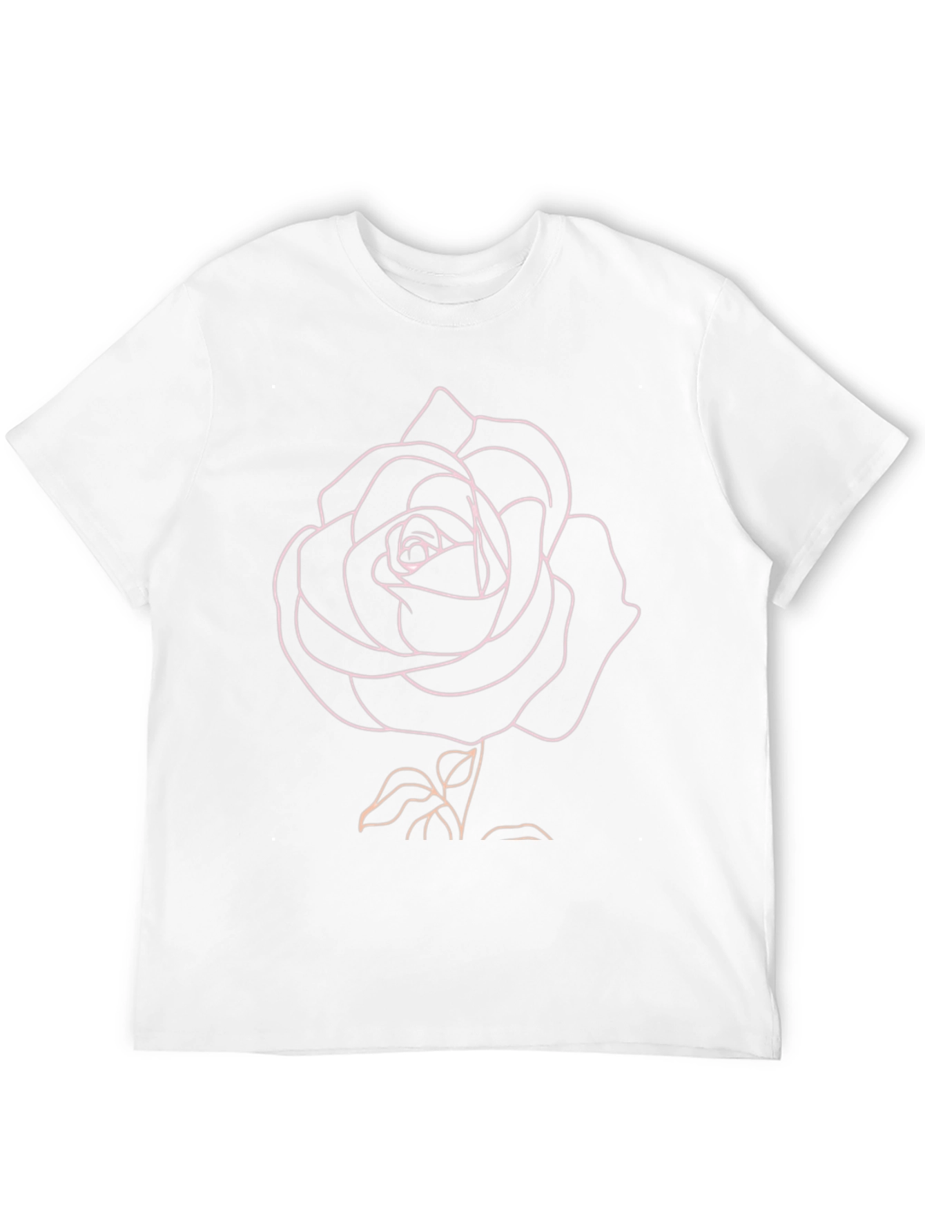 Black Rose Outline Graphic Black T-Shirt view 12