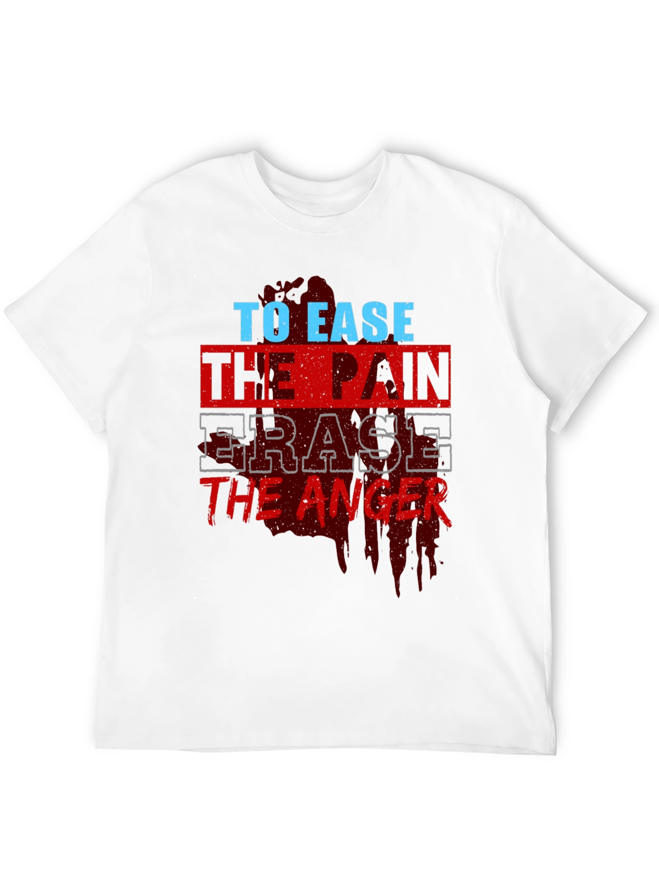 Black To Ease the Pain Men's Black Graphic T-Shirt view 12