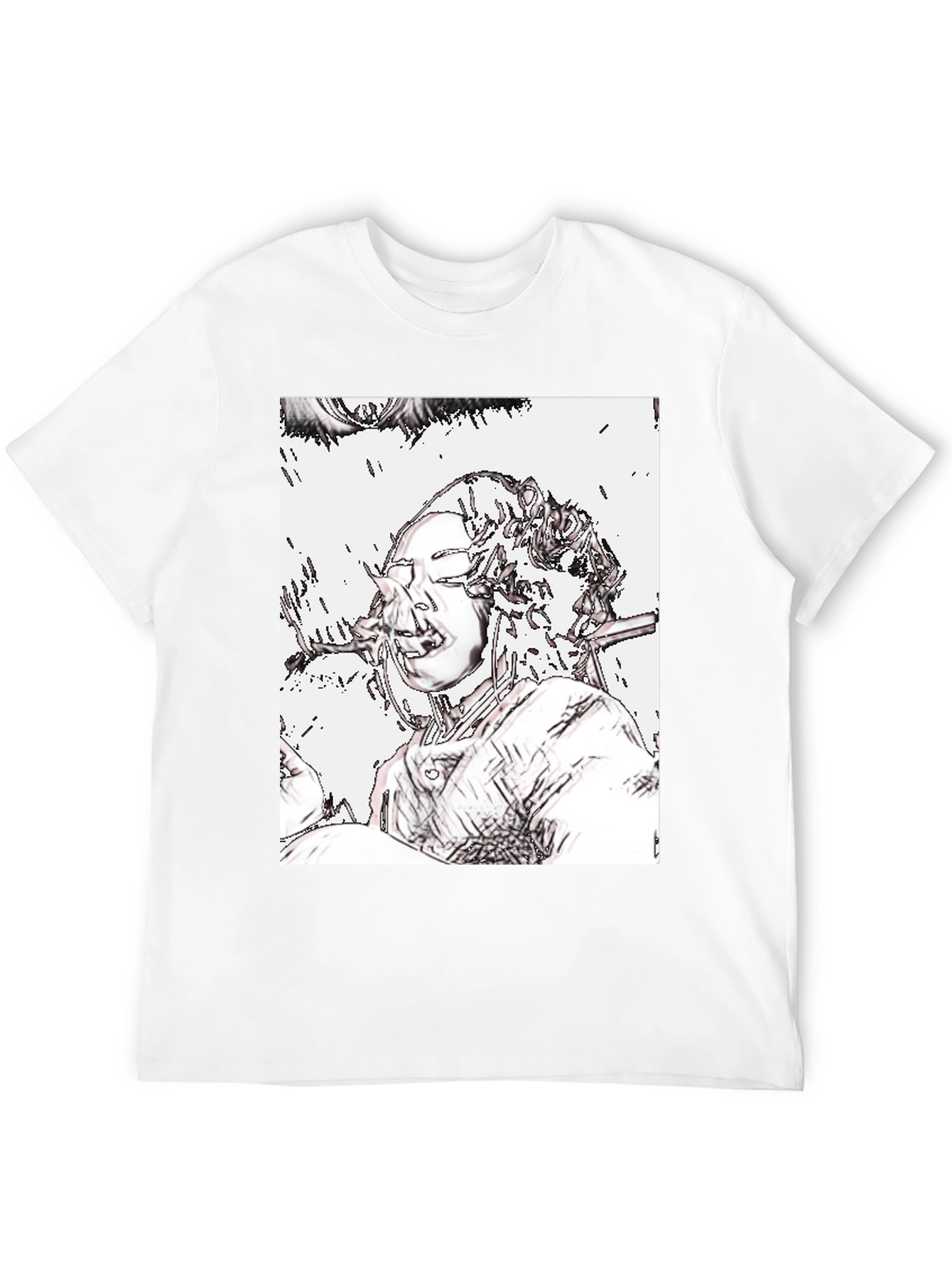 Black Edgy Graphic Tee - Unique Artistic Design view 12