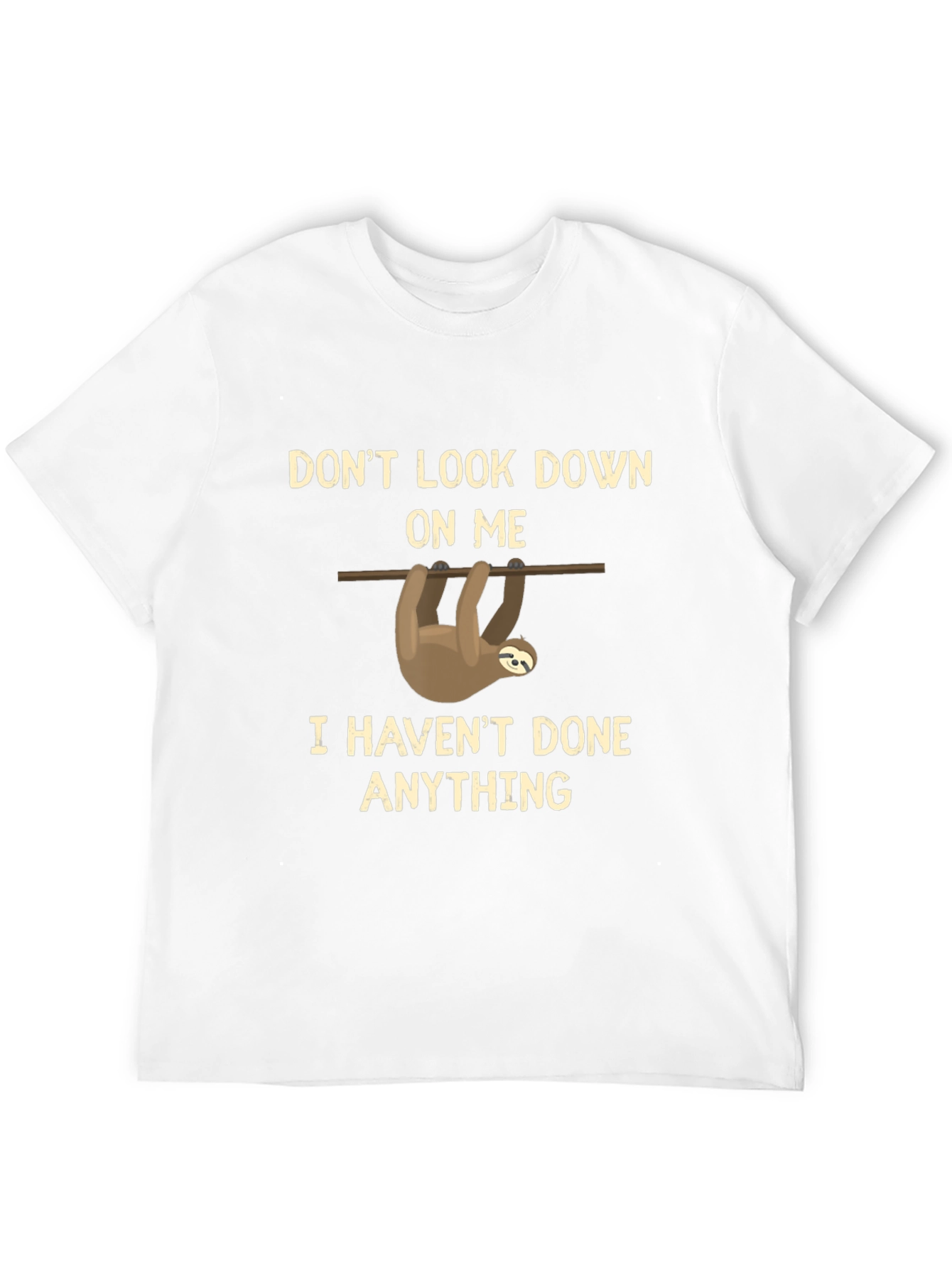 Black Sloth Graphic T-Shirt: Don't Look Down On Me view 12