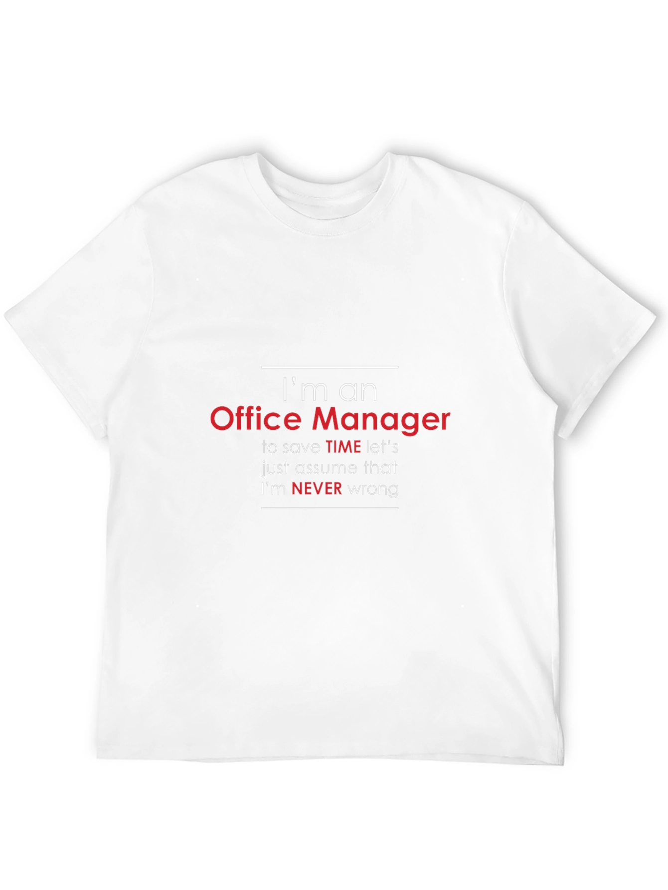 Black I'm An Office Manager Men's Funny T-Shirt view 12