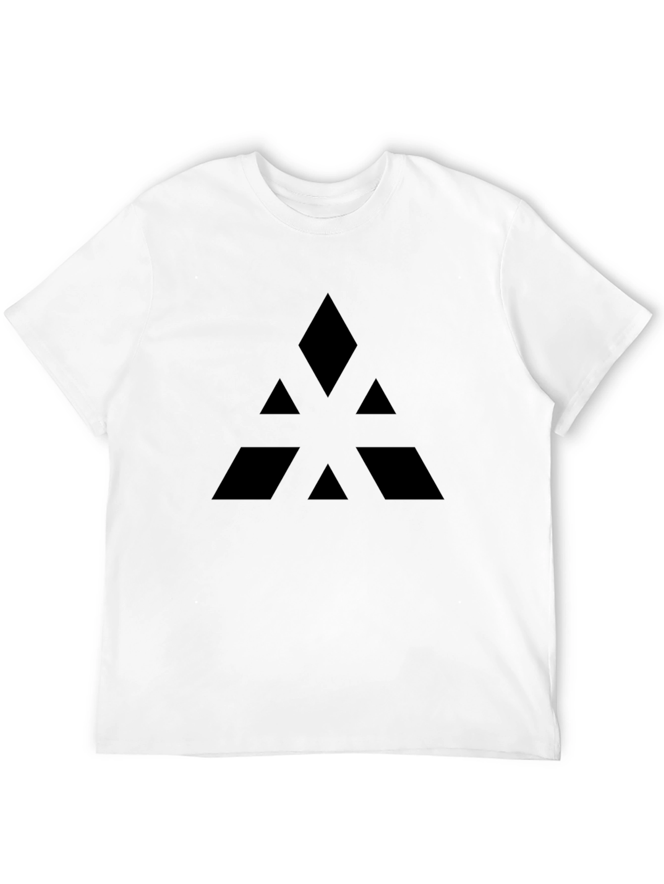 Black Geometric Black Graphic Tee - Modern Minimalist Design view 12