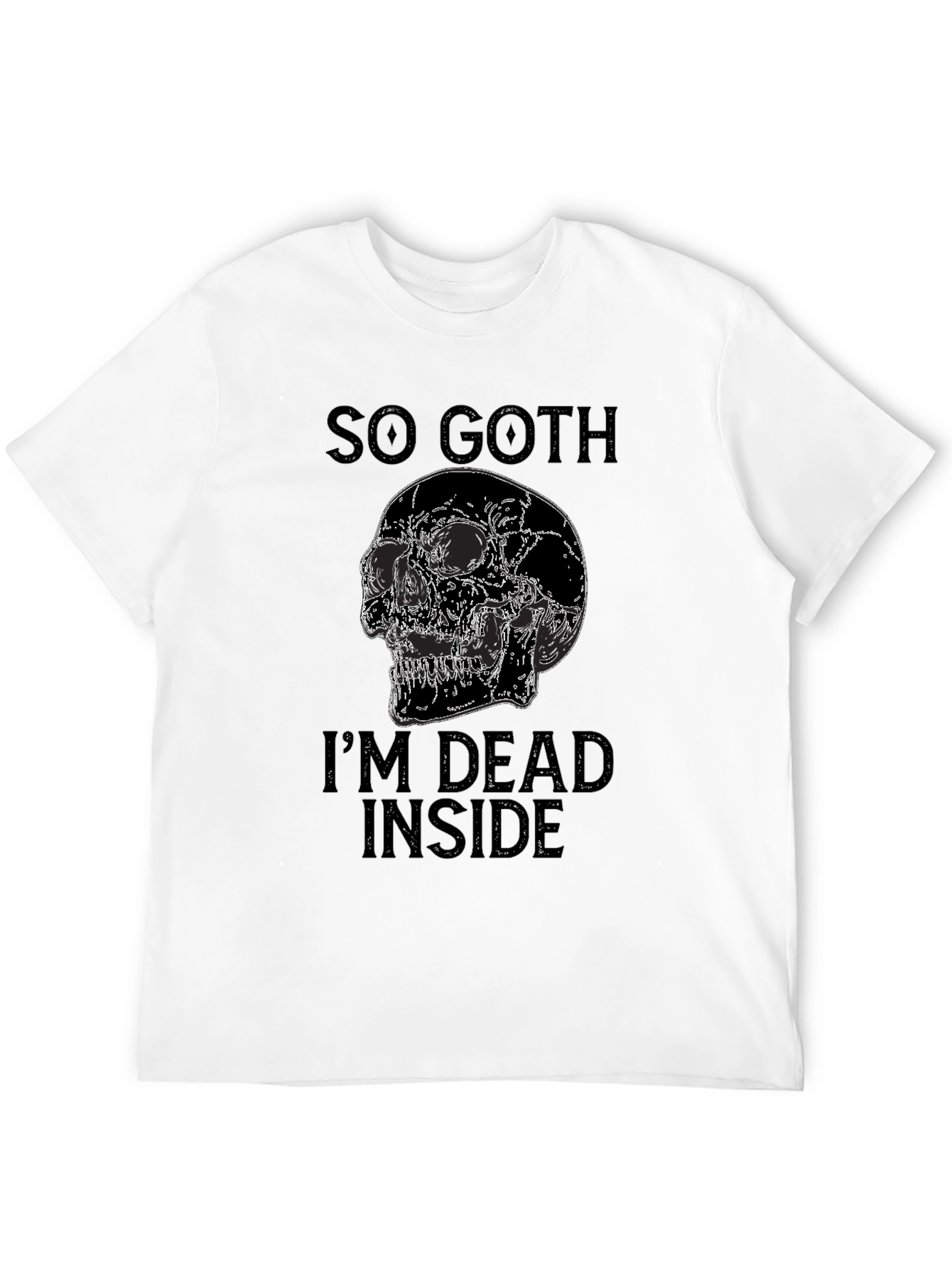 Black So Goth I'm Dead Inside Black Graphic Tee view 12