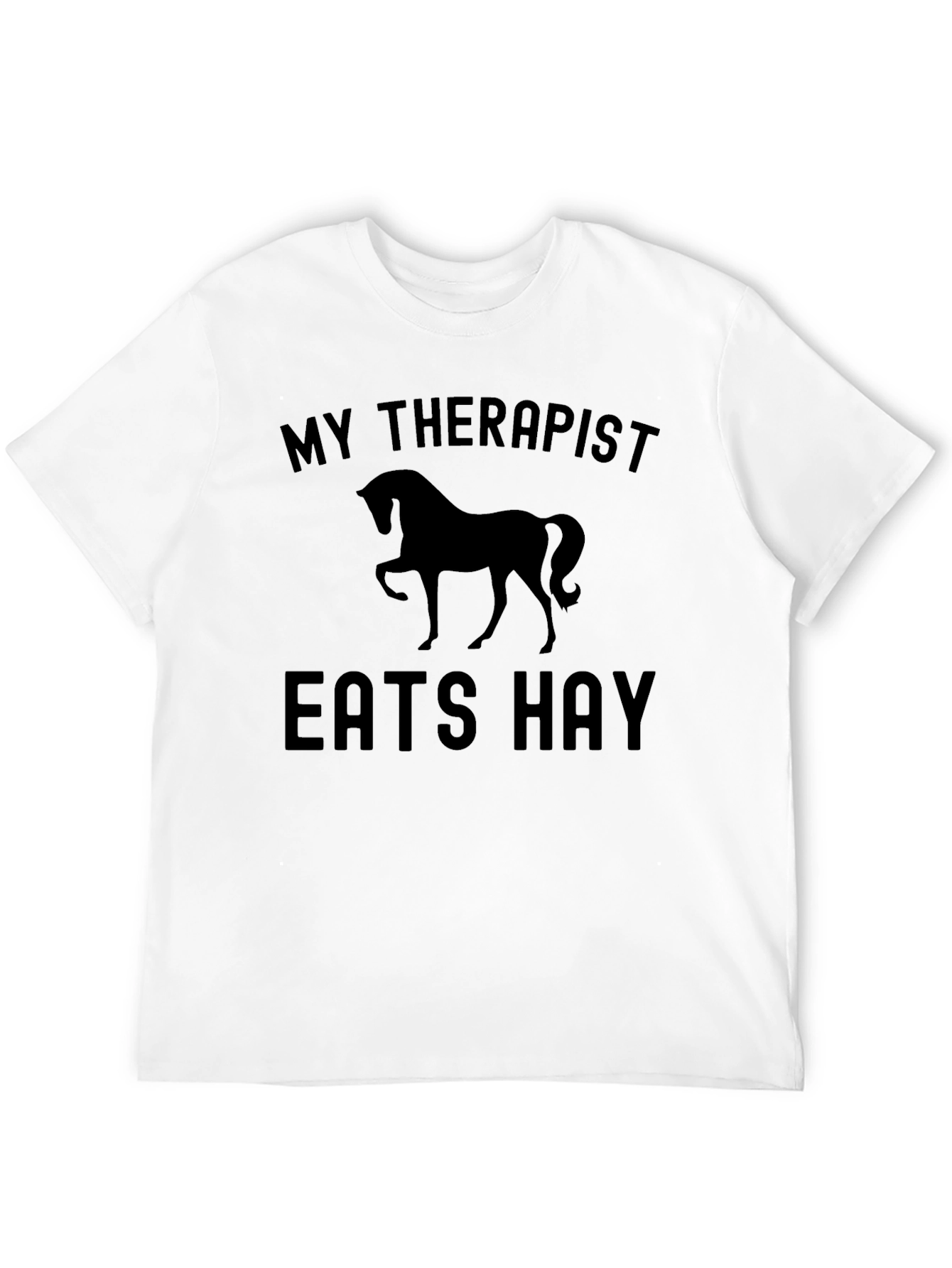 Black My Therapist Eats Hay - Horse Lover Humor T-Shirt view 12