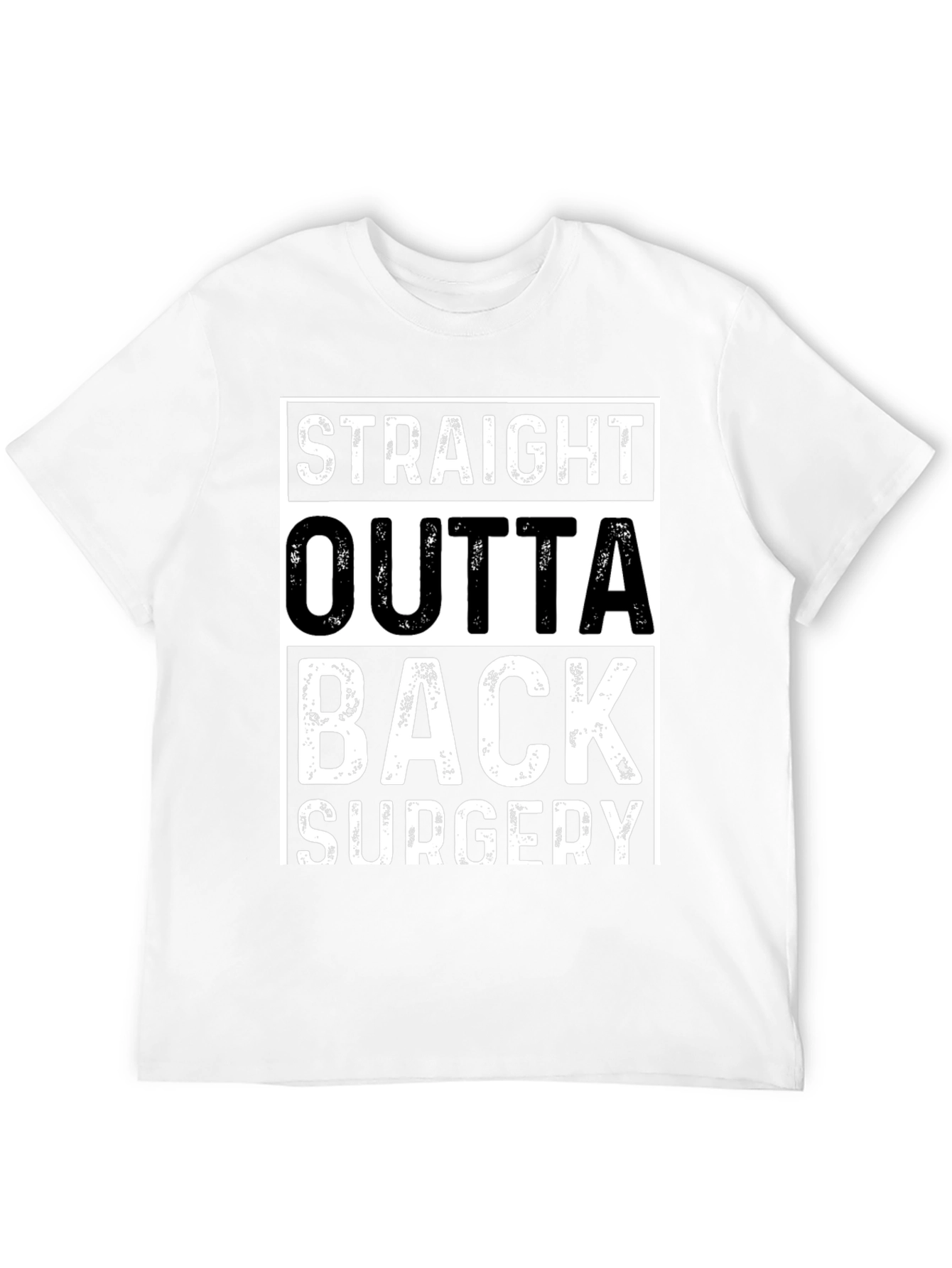 Black Straight Outta Back Surgery T-Shirt view 12