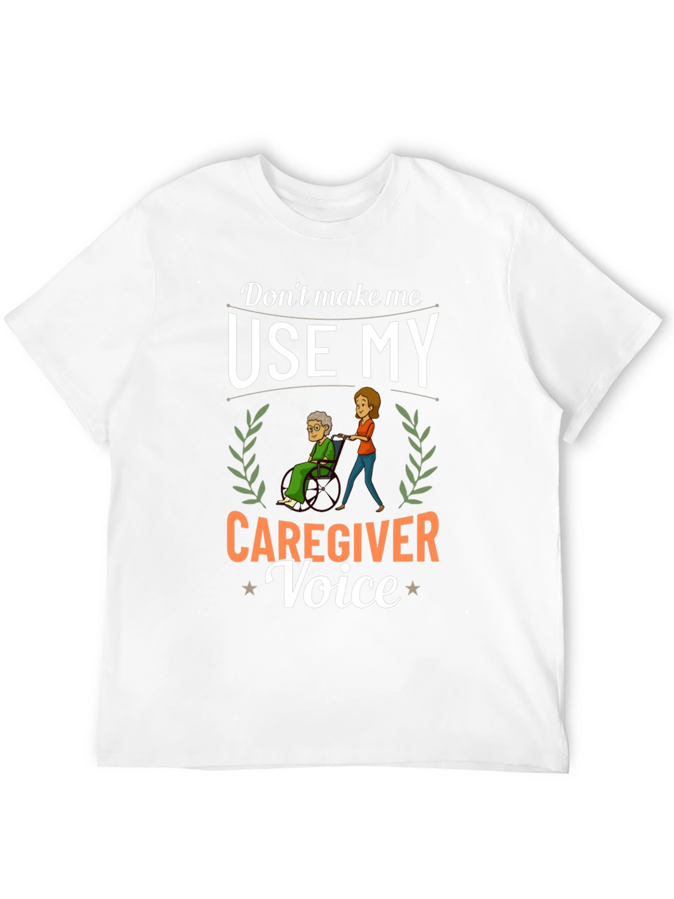Black Caregiver Voice T-Shirt - Funny Caregiver Gift view 12