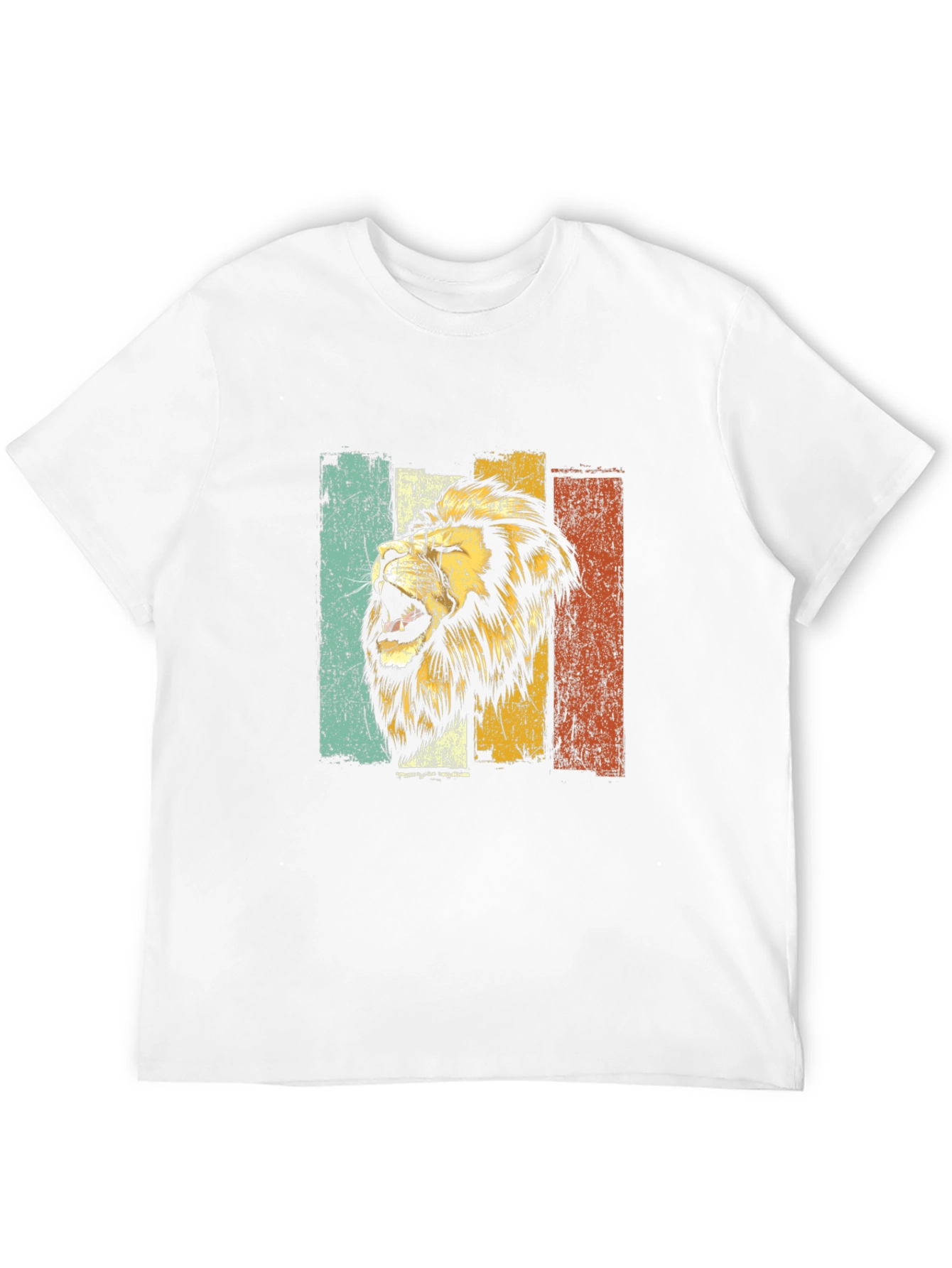 Black Retro Lion Graphic Tee - Vintage Style T-Shirt view 12