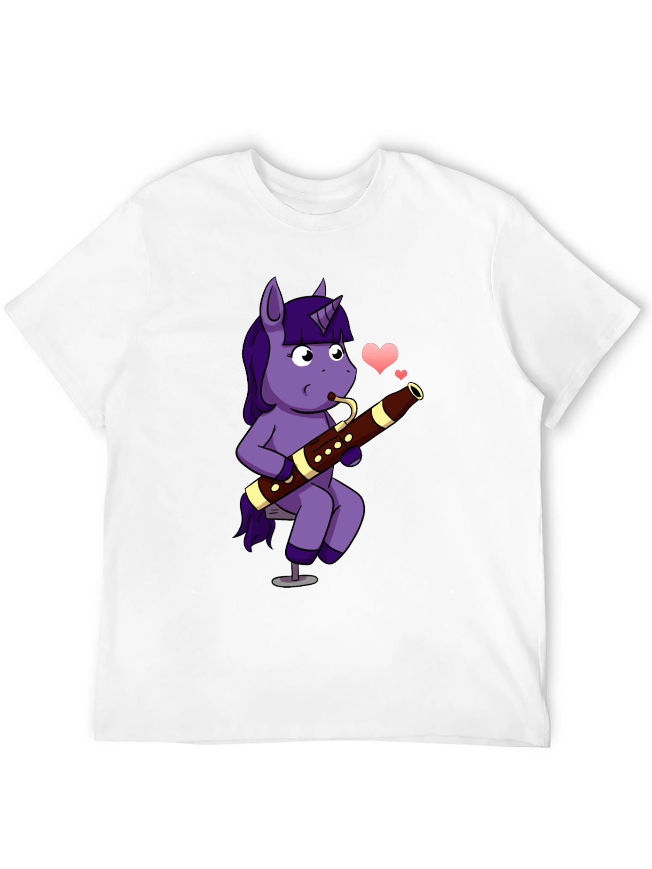 Black Unicorn Bassoon T-Shirt - Musical Cartoon Tee view 12