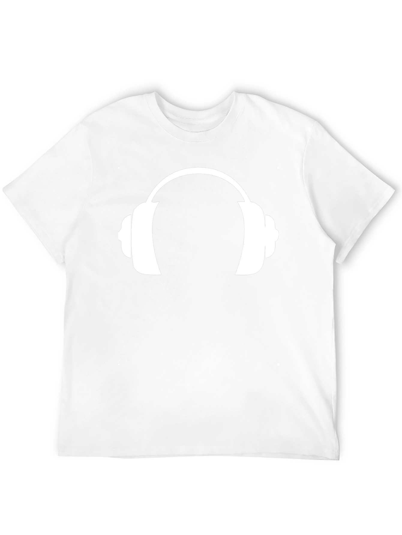 Black Headphone Graphic T-Shirt - Black Cotton Tee view 12