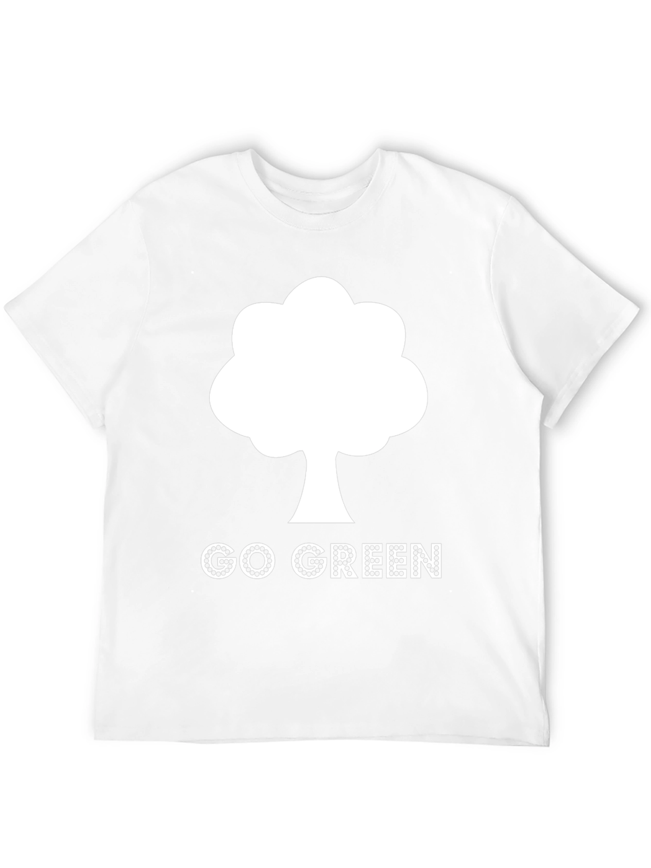Black Go Green Tree Graphic Tee - Eco-Friendly Design view 12