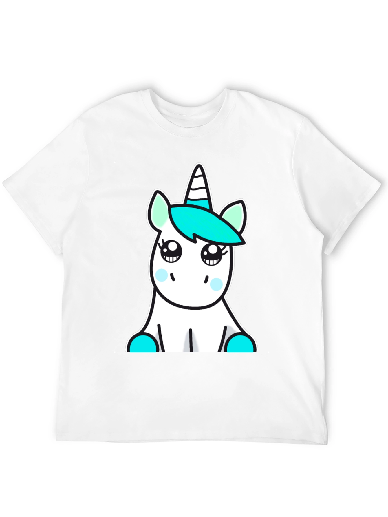 Black Cute Unicorn Graphic Tee - Soft Cotton Blend view 12