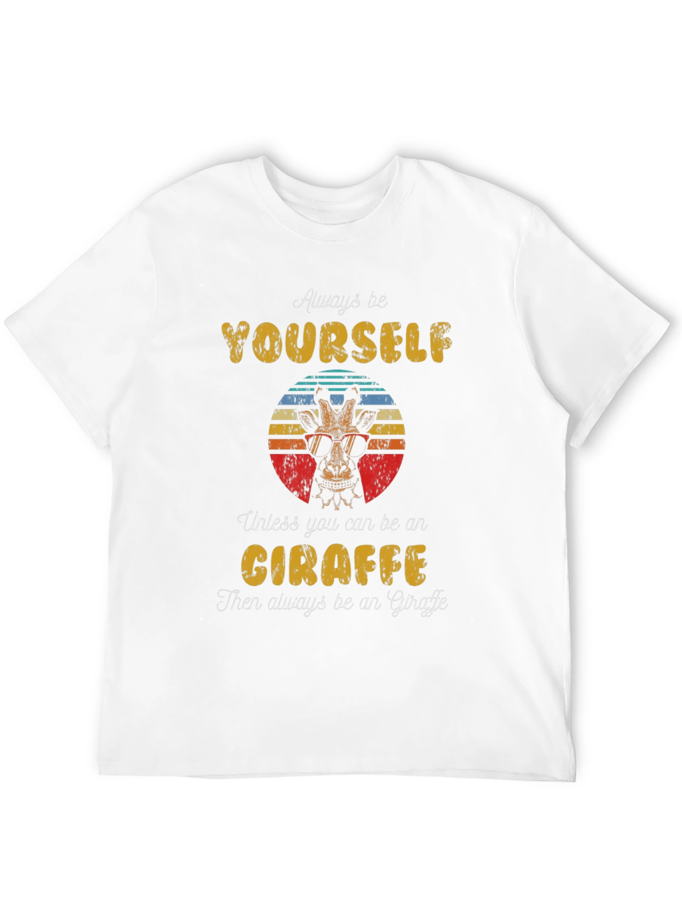 Black Always Be Yourself Giraffe T-Shirt view 12