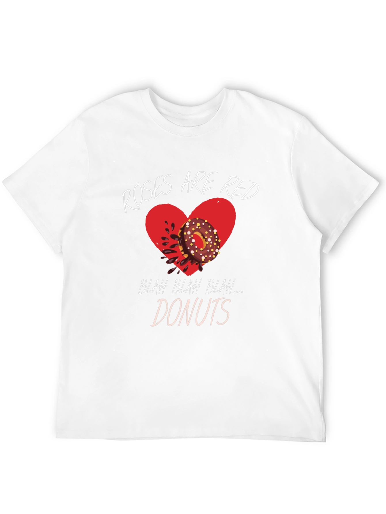 Black Roses Are Red Donuts T-Shirt - Funny Valentine's Day view 12