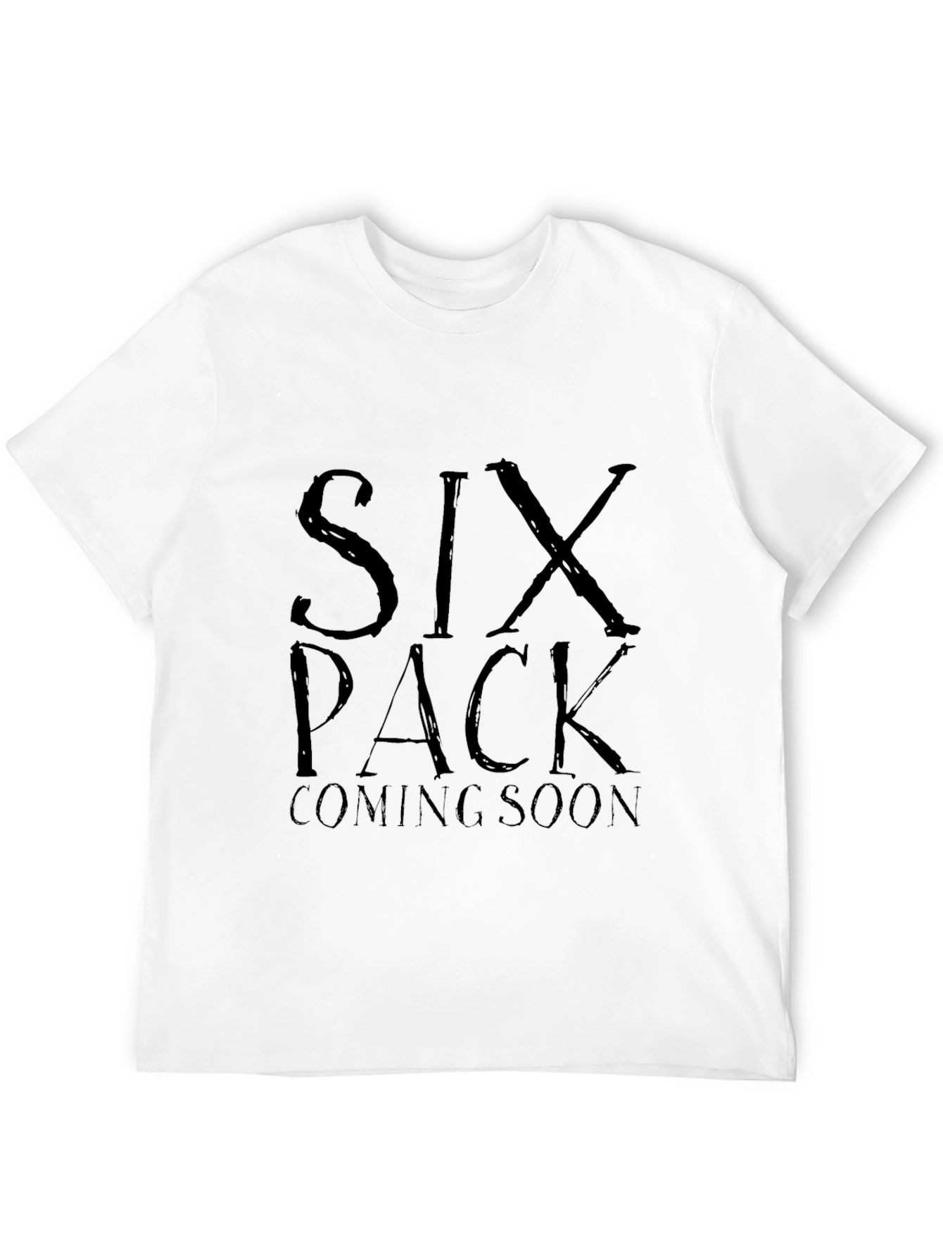 Black Six Pack Coming Soon Men's Black T-Shirt view 12