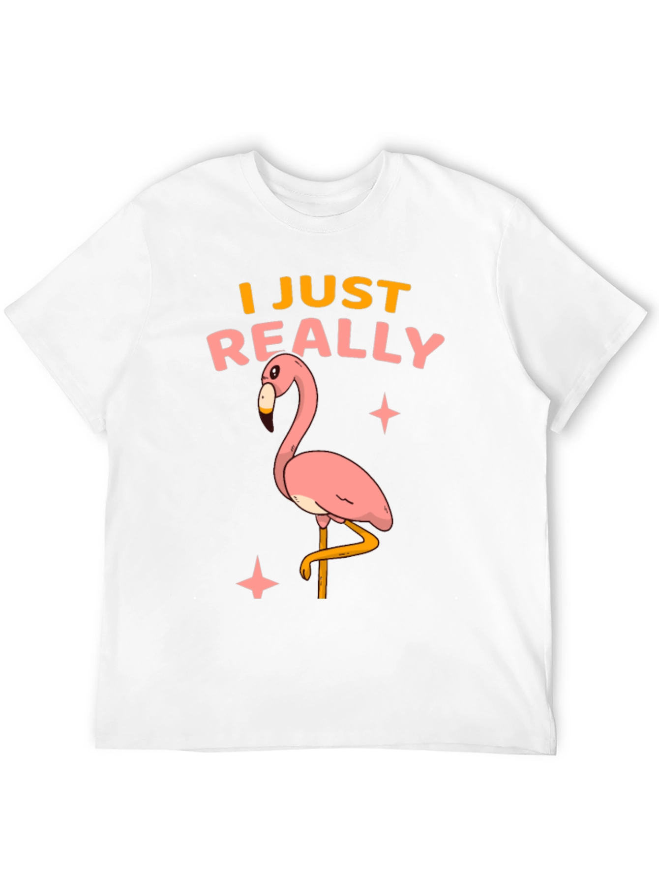 Black Flamingo Graphic T-Shirt - "I Just Really Like Flamingos" view 12