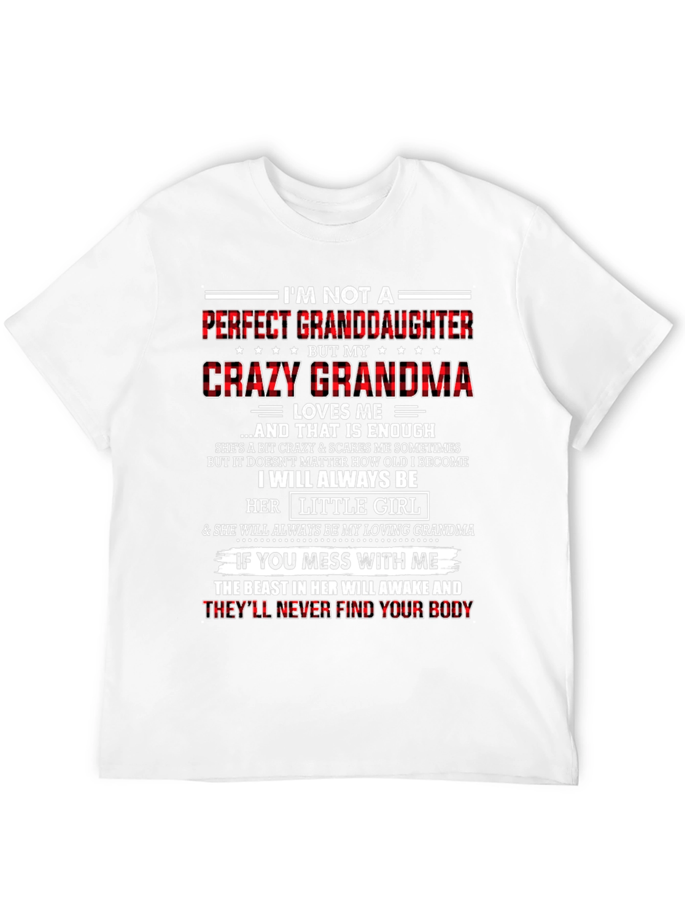 Black Crazy Grandma T-Shirt: Perfect Granddaughter Gift view 12