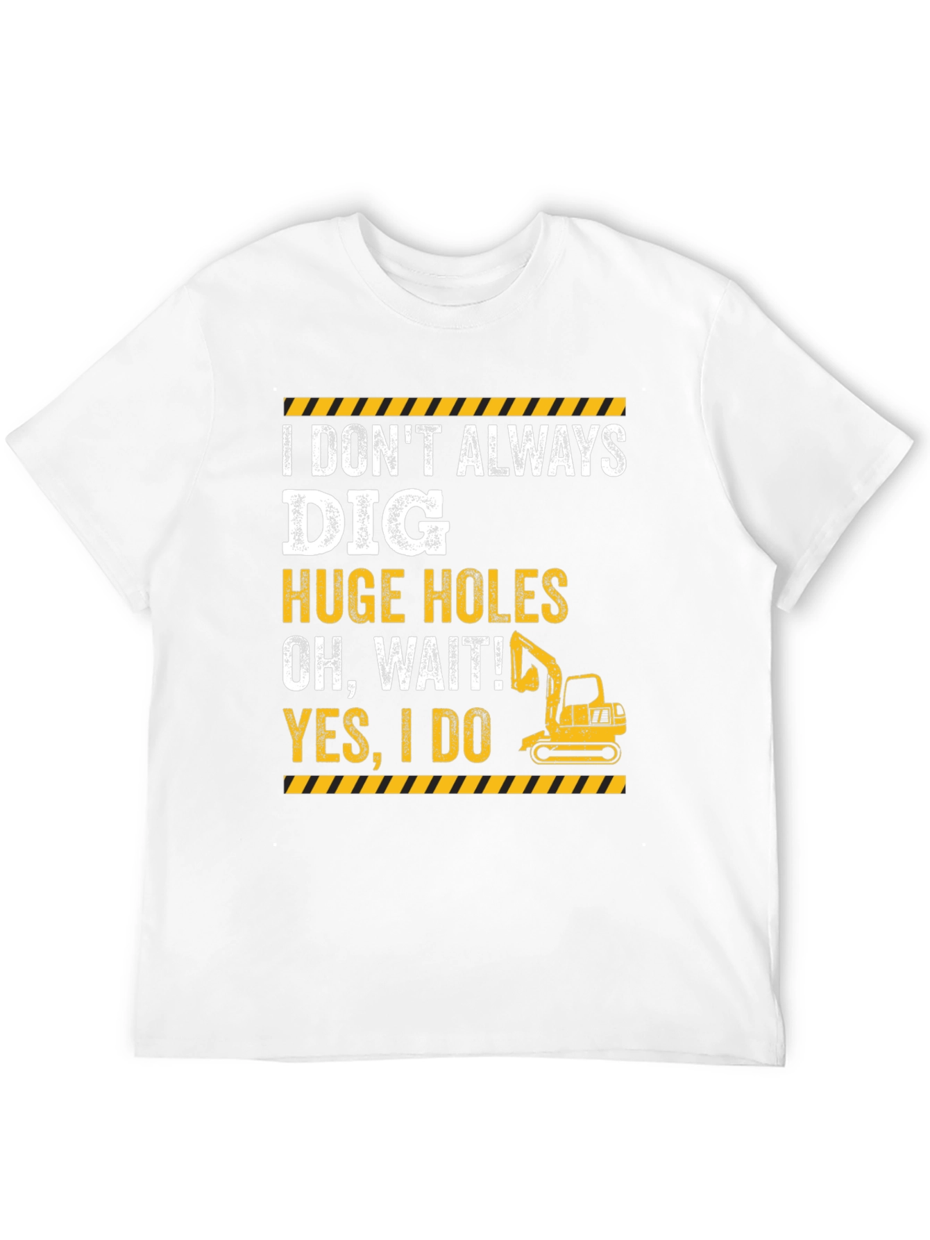 Black Funny Excavator T-Shirt - I Dig Huge Holes view 12