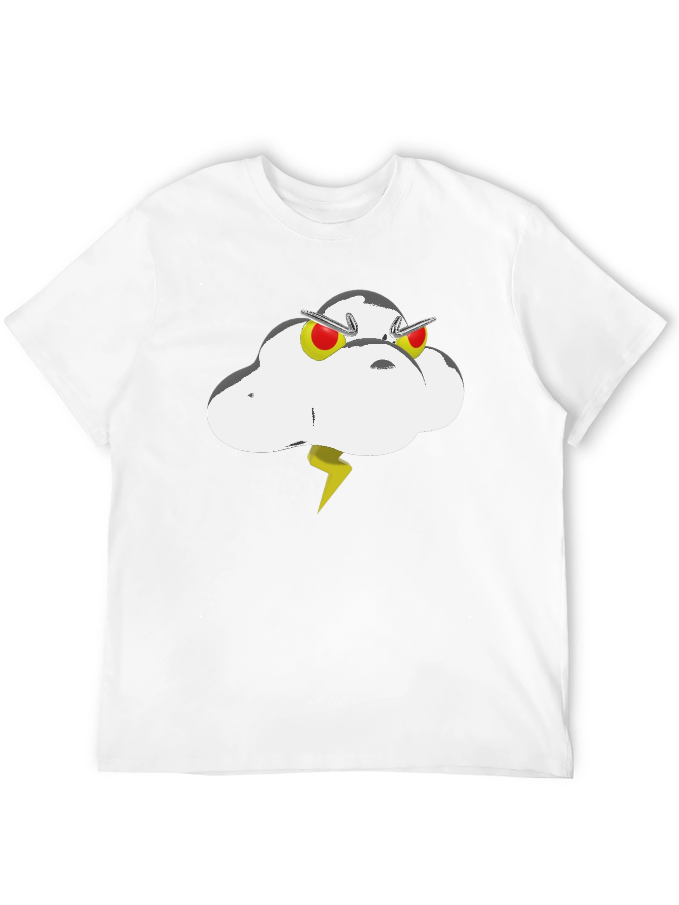 Black Cartoon Cloud Graphic Tee - Black view 12
