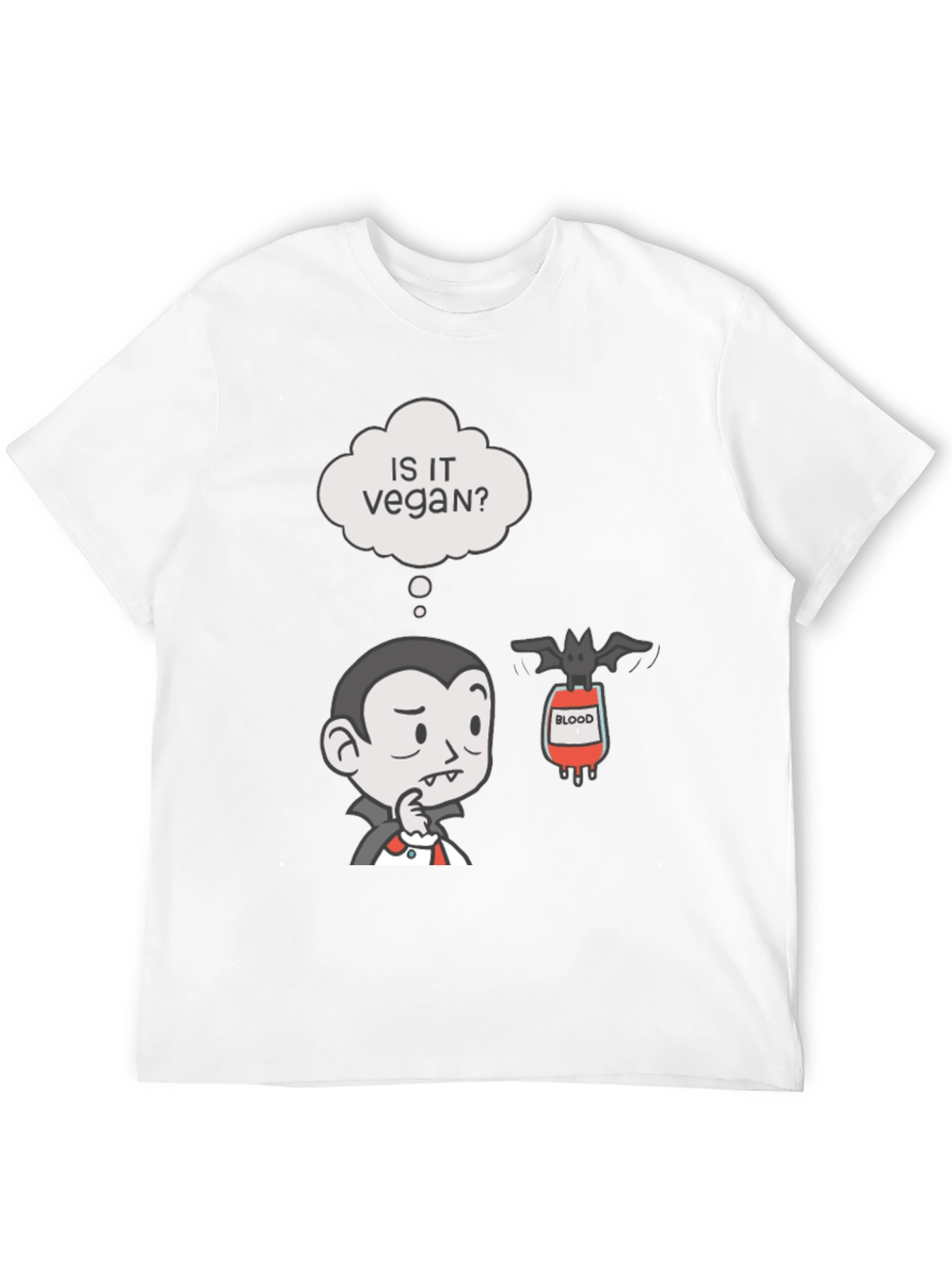 Black Vegan Vampire Humor T-Shirt view 12