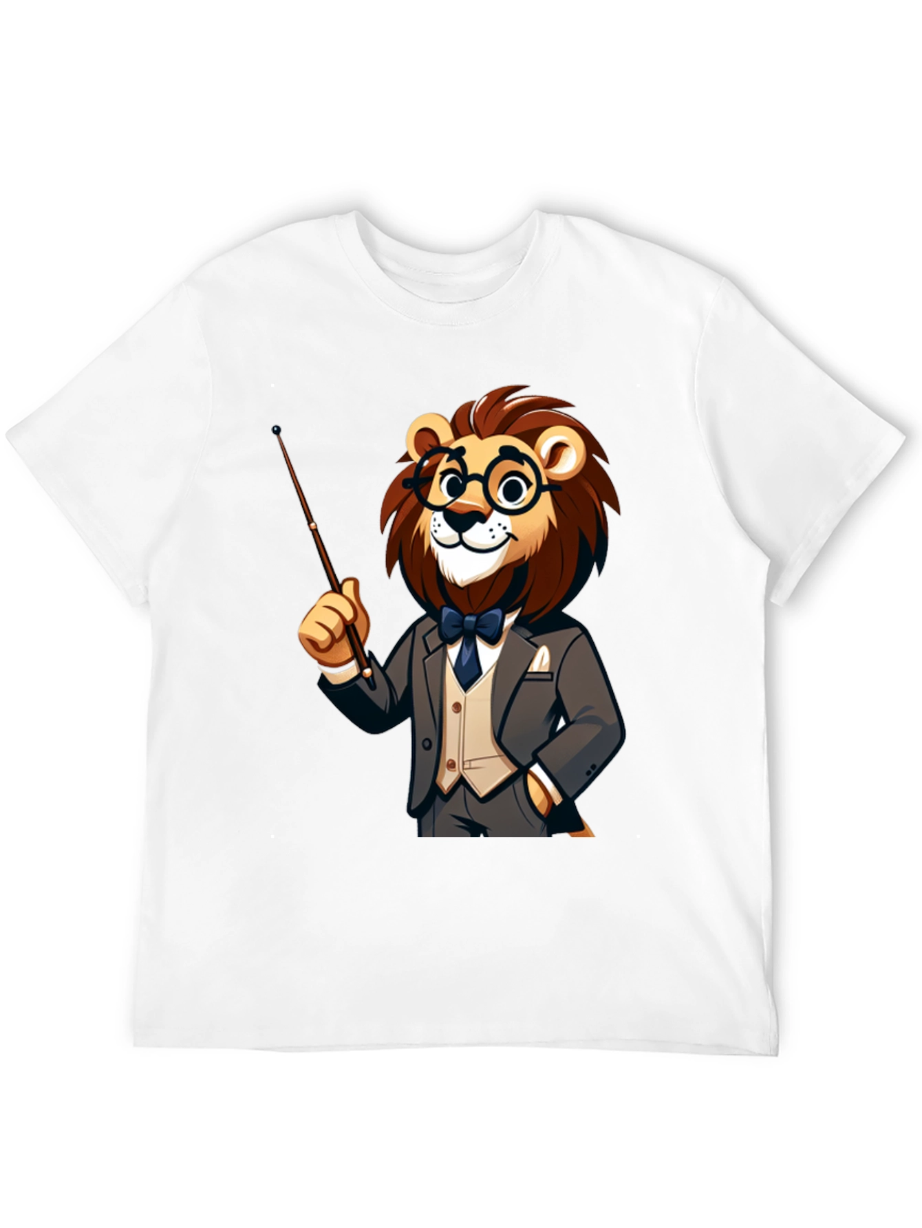 Black Lion Professor T-Shirt - Intellectual Animal Tee view 12
