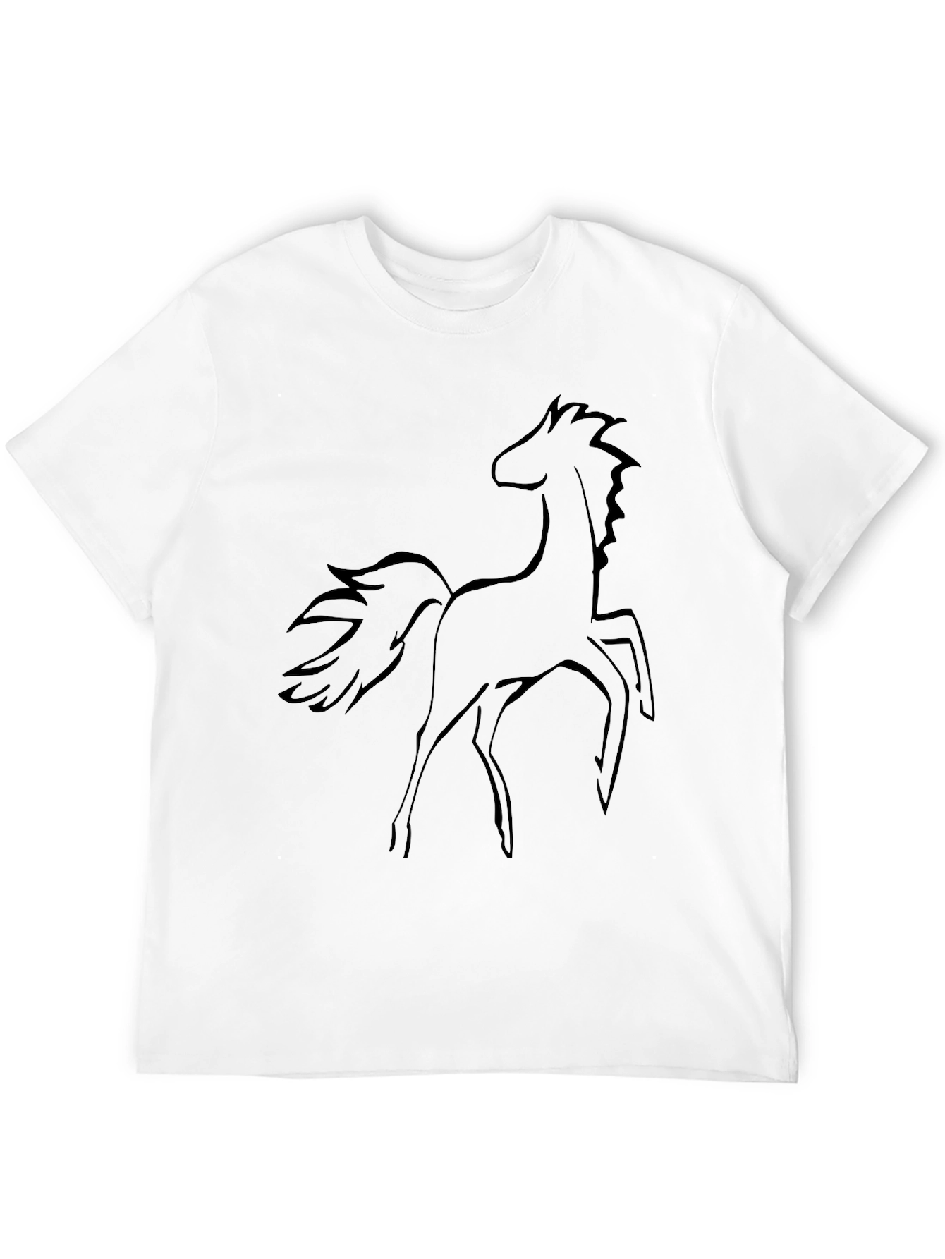 Black Men's Black Horse Graphic Tee view 12