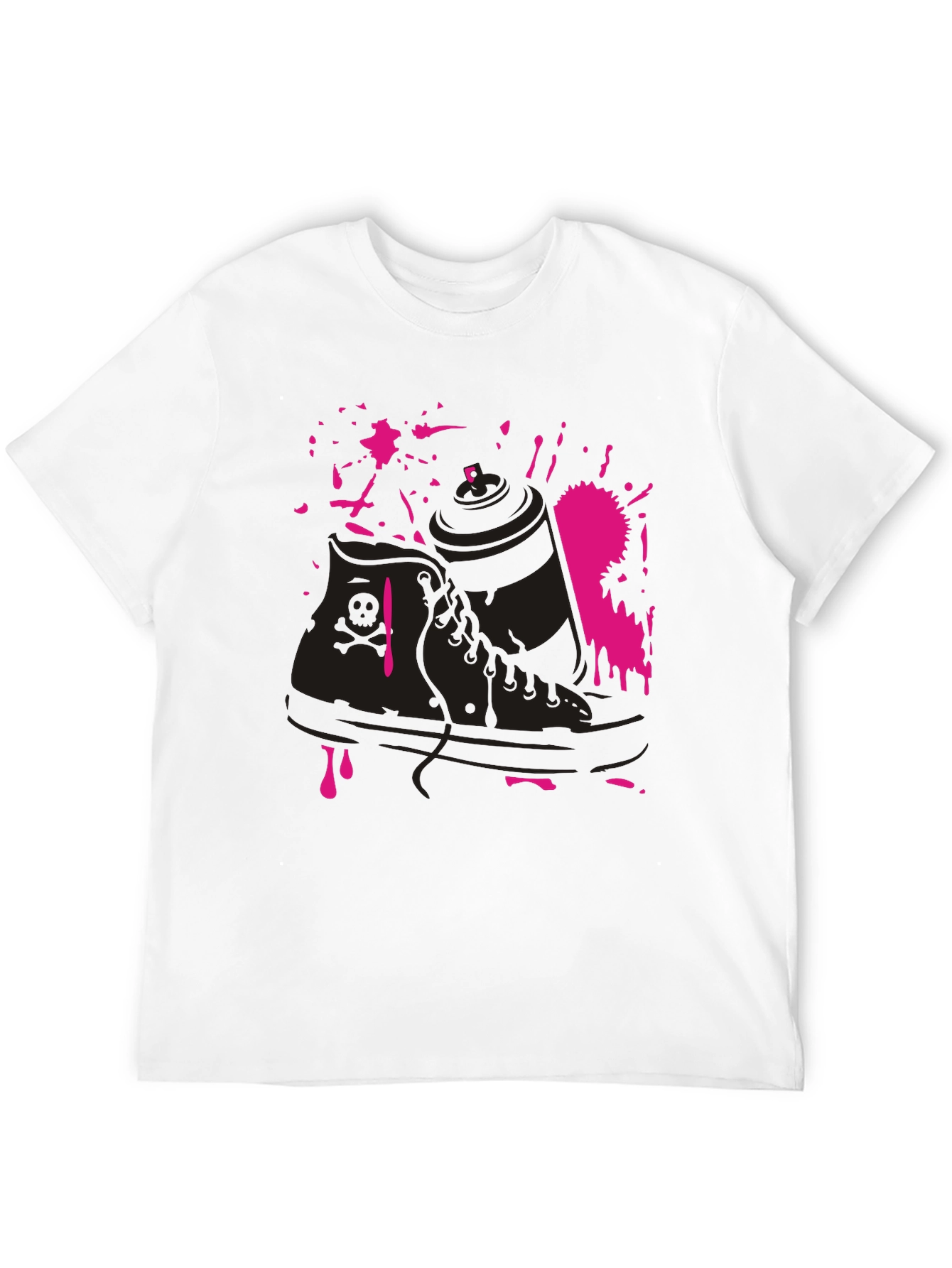 Black Sneaker & Spray Paint Graphic T-Shirt view 12