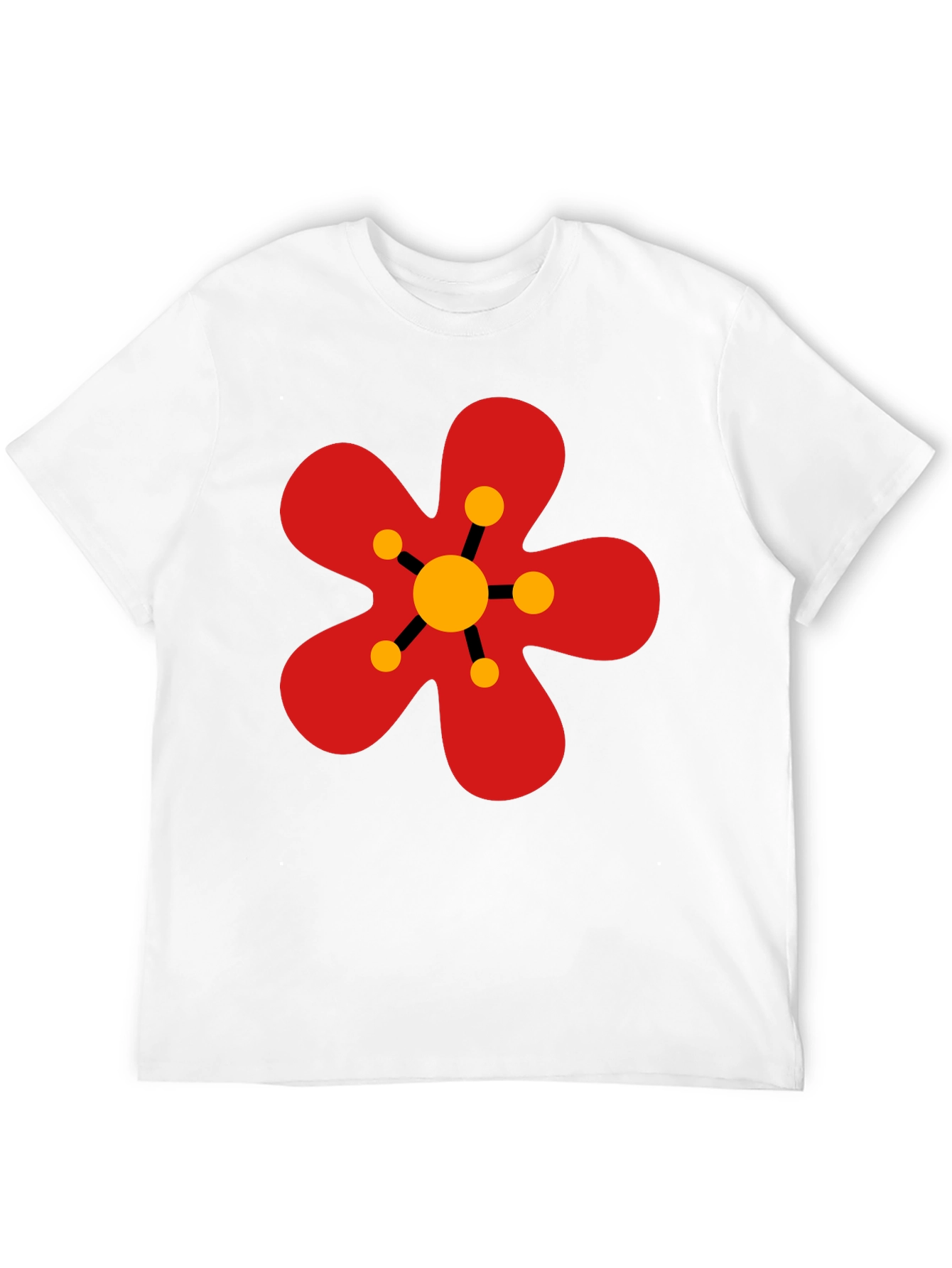 Black Retro Flower Power Graphic Tee - Black view 12