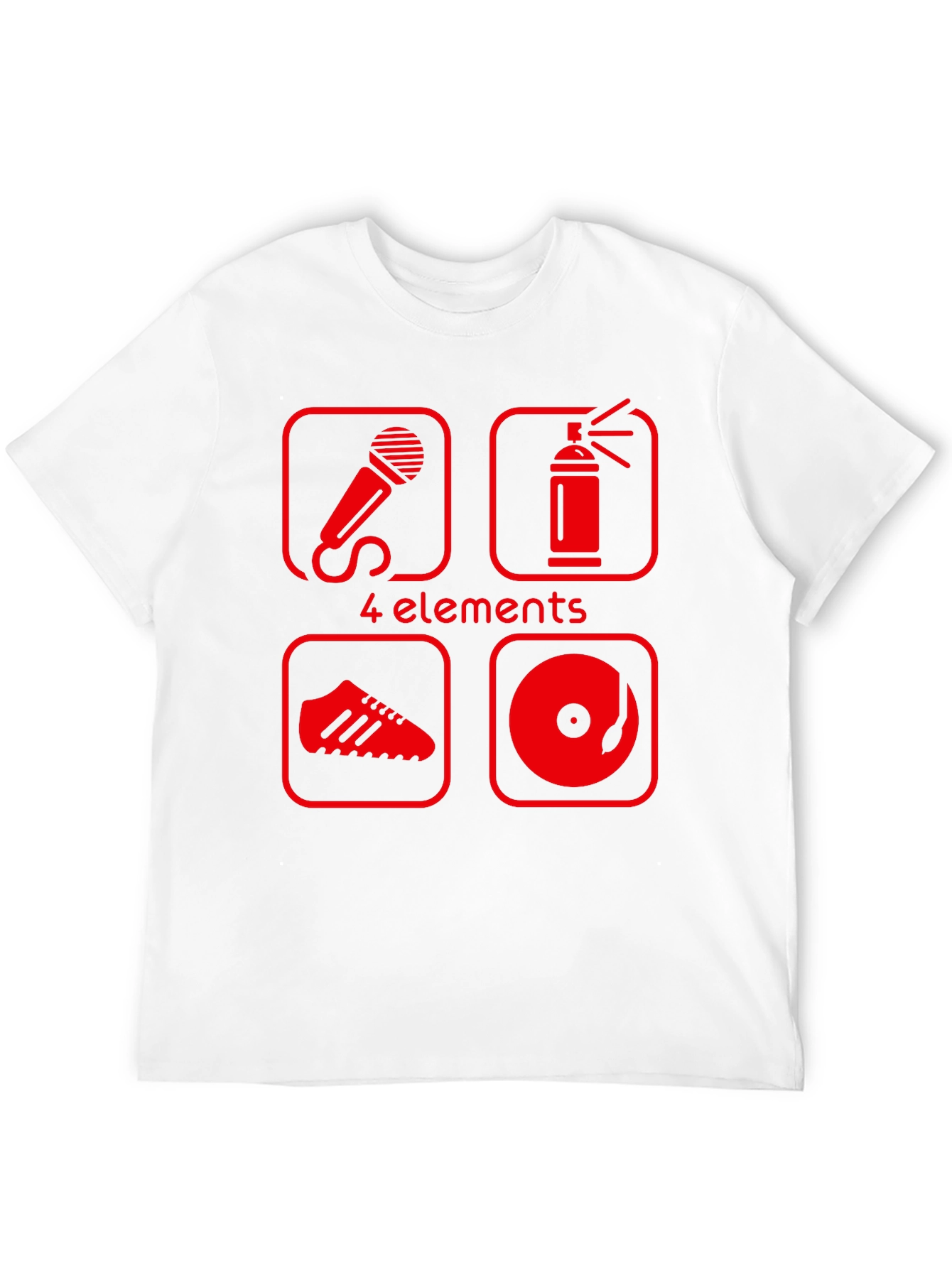 Black 4 Elements Hip Hop T-Shirt - Black view 12