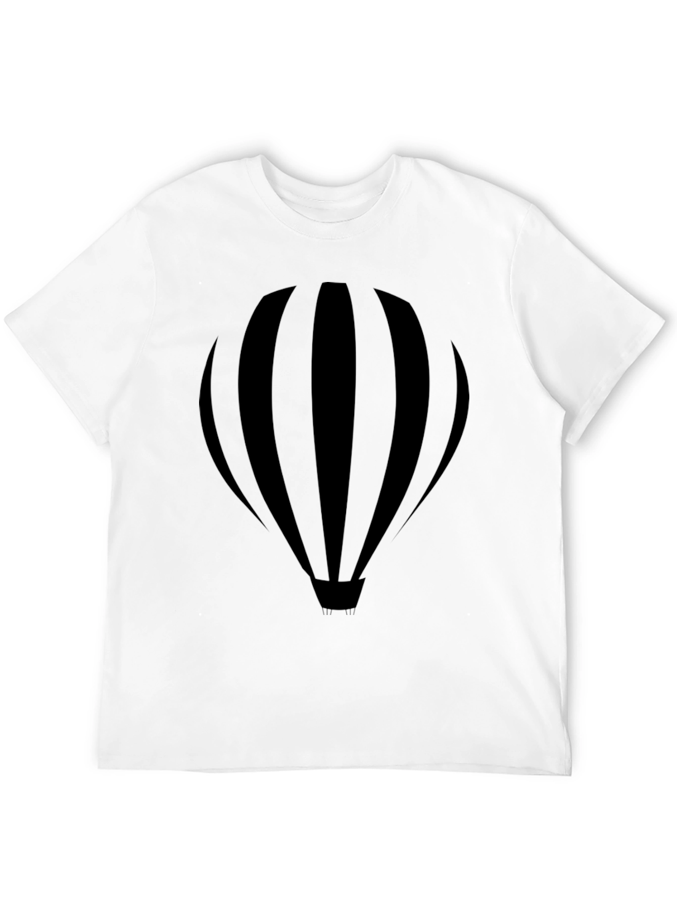 Black Black Hot Air Balloon Graphic Tee for Men view 12
