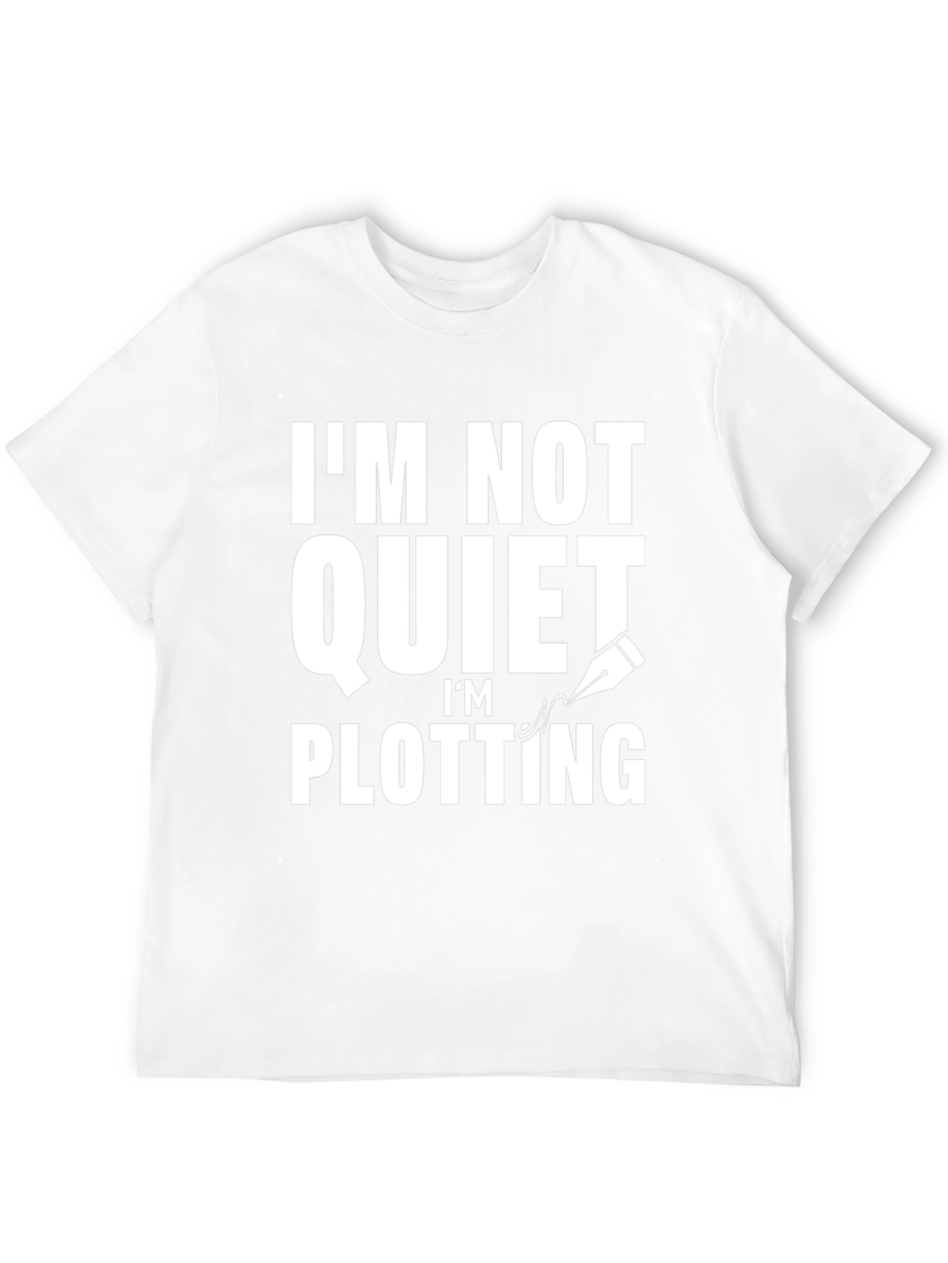Black I'm Not Quiet I'm Plotting Novelist Black T-Shirt view 12
