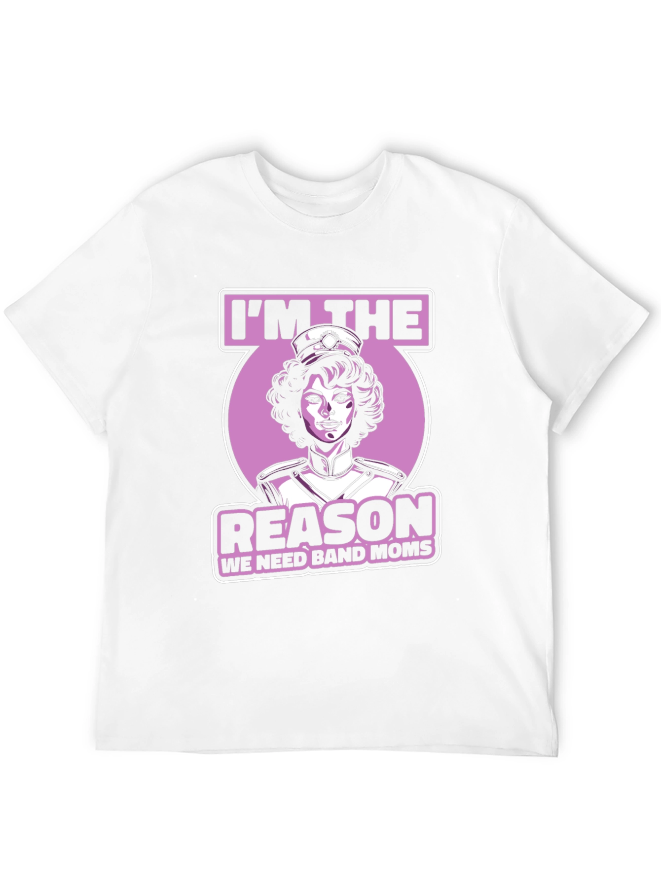 Black Band Mom Graphic T-Shirt - Reason We Need Band Moms view 12