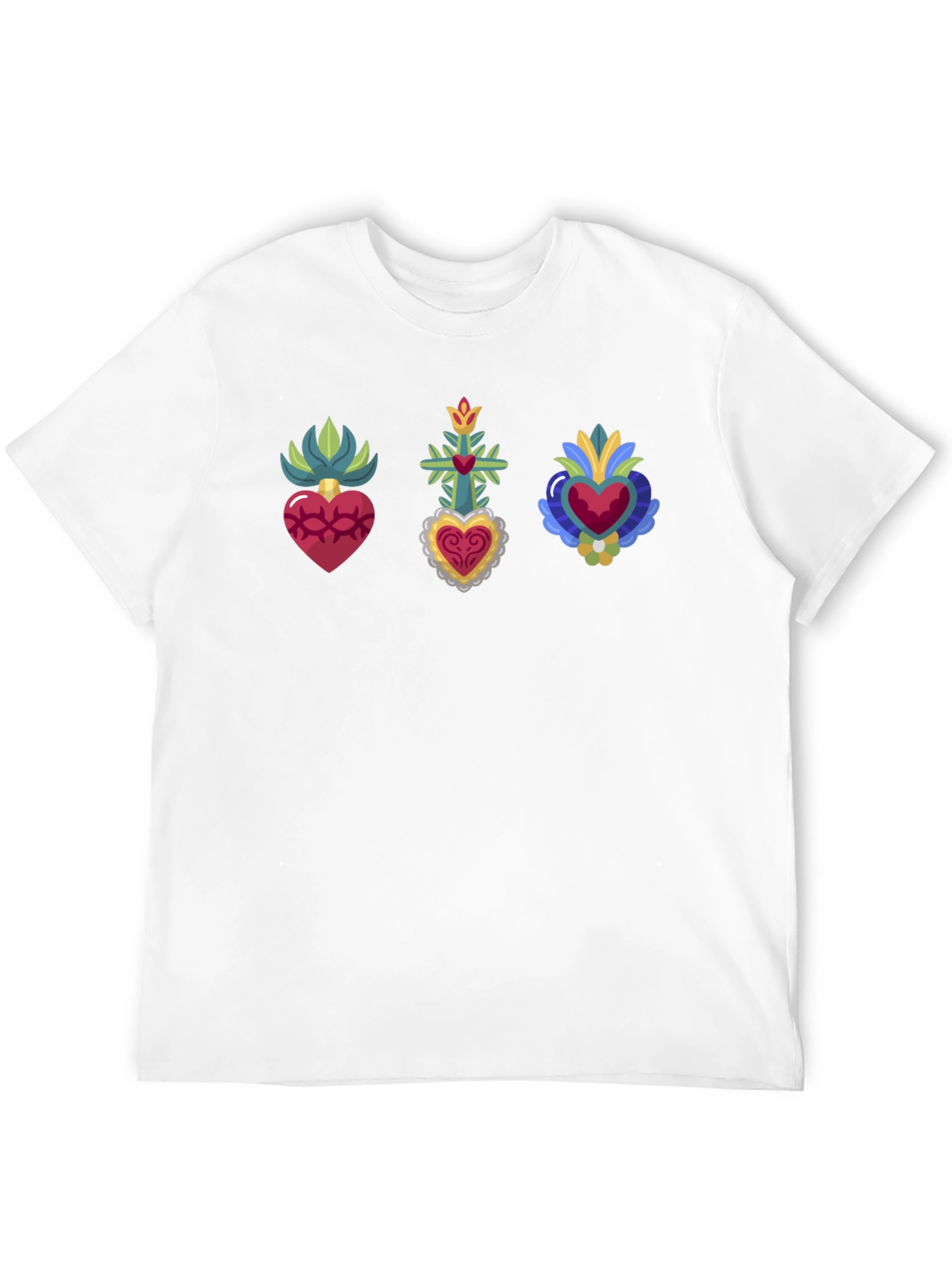 Black Sacred Heart Graphic Print Black T-Shirt view 12