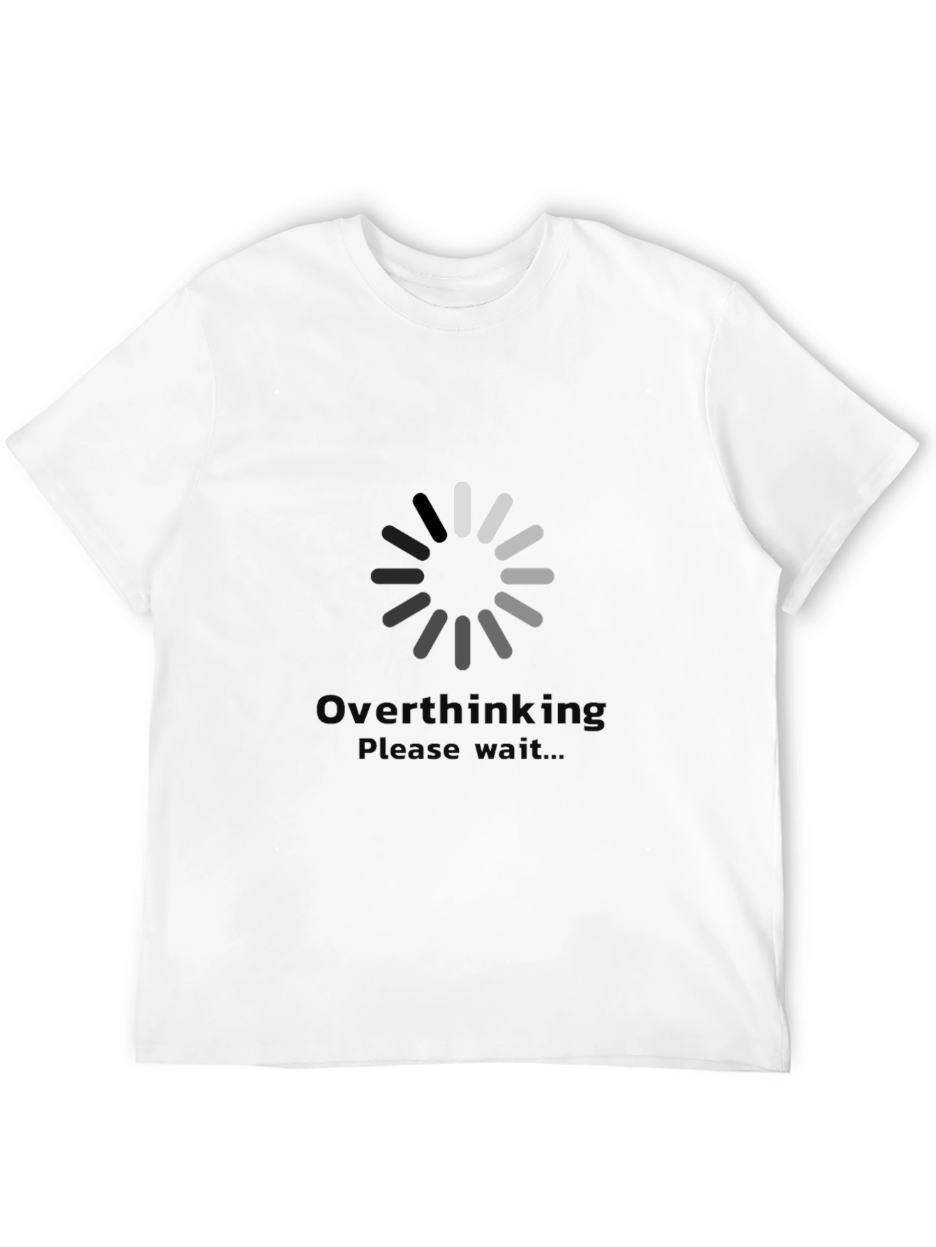 Black Overthinking Loading T-Shirt - Soft Cotton Tee view 12