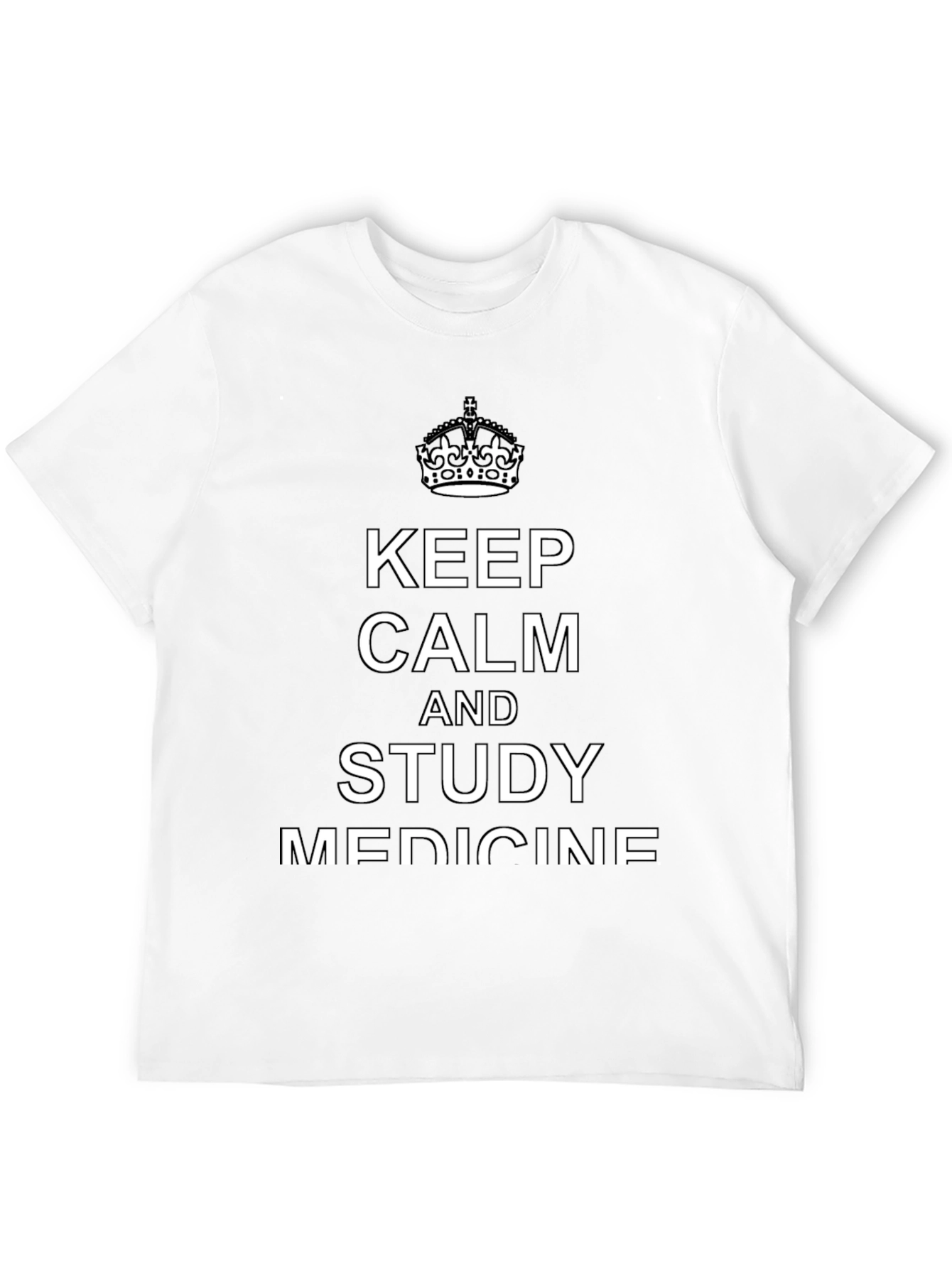 Black Keep Calm and Study Medicine T-Shirt view 12