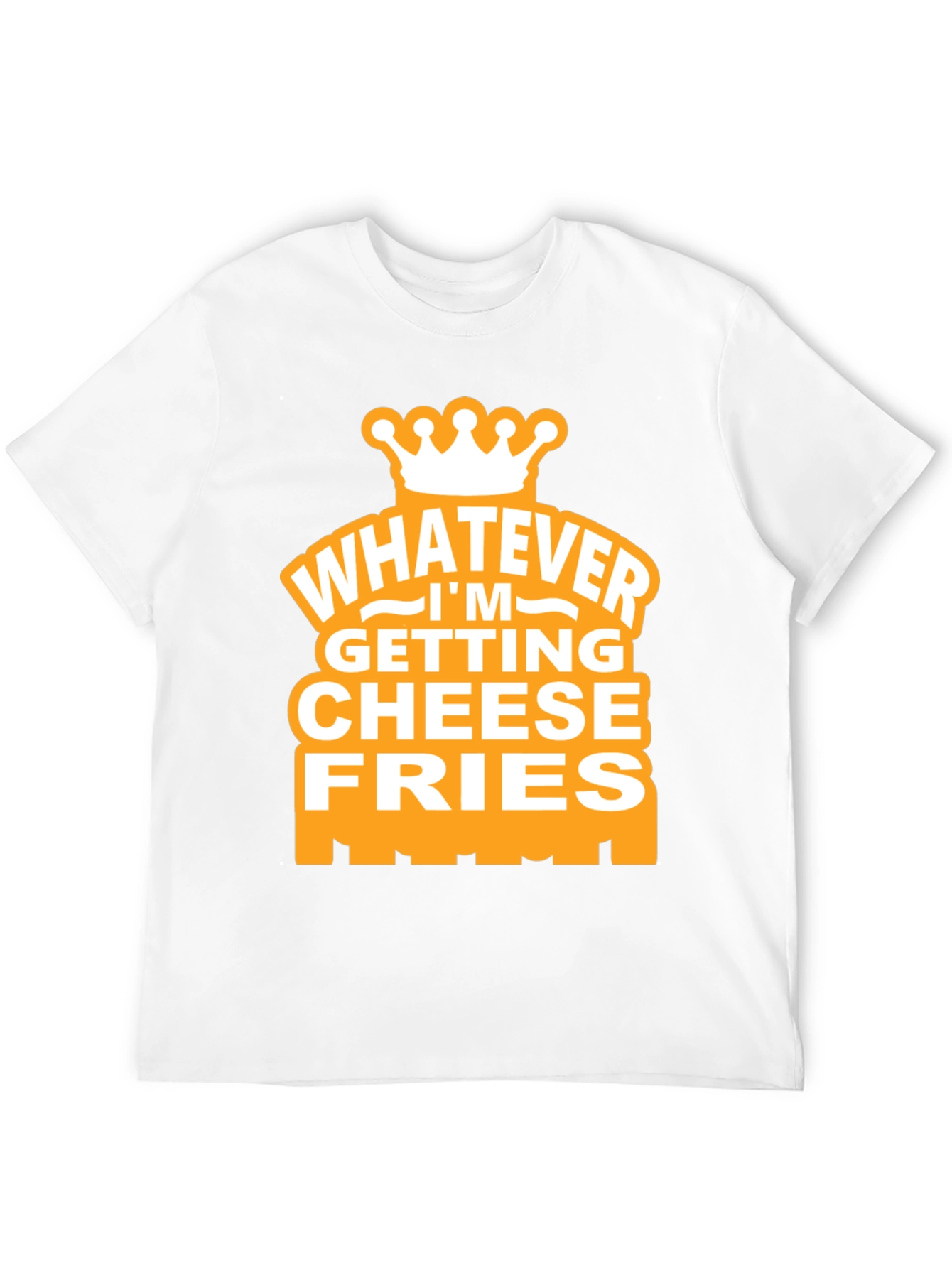 Black Whatever I'm Getting Cheese Fries Black T-Shirt view 12
