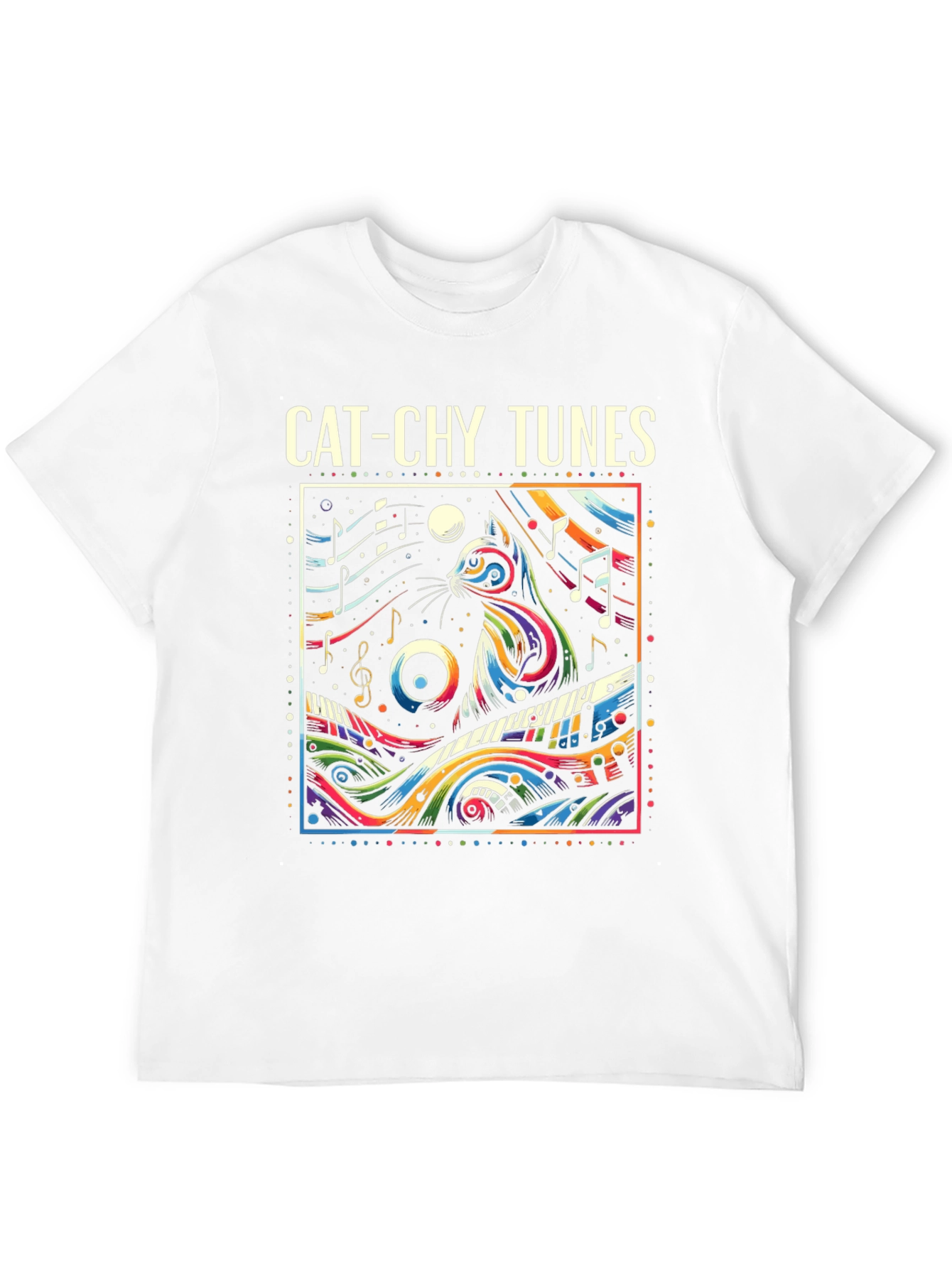 Black Cat-chy Tunes Graphic T-Shirt view 12