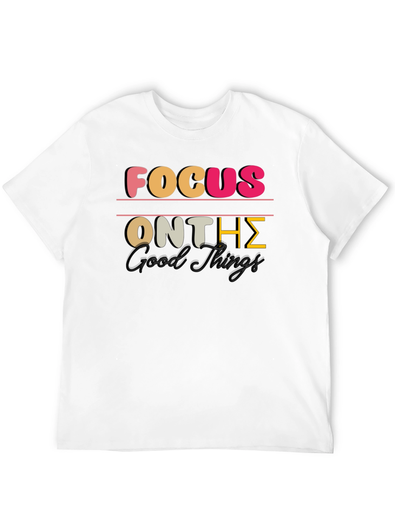 Black Focus on the Good Things Graphic Tee view 12