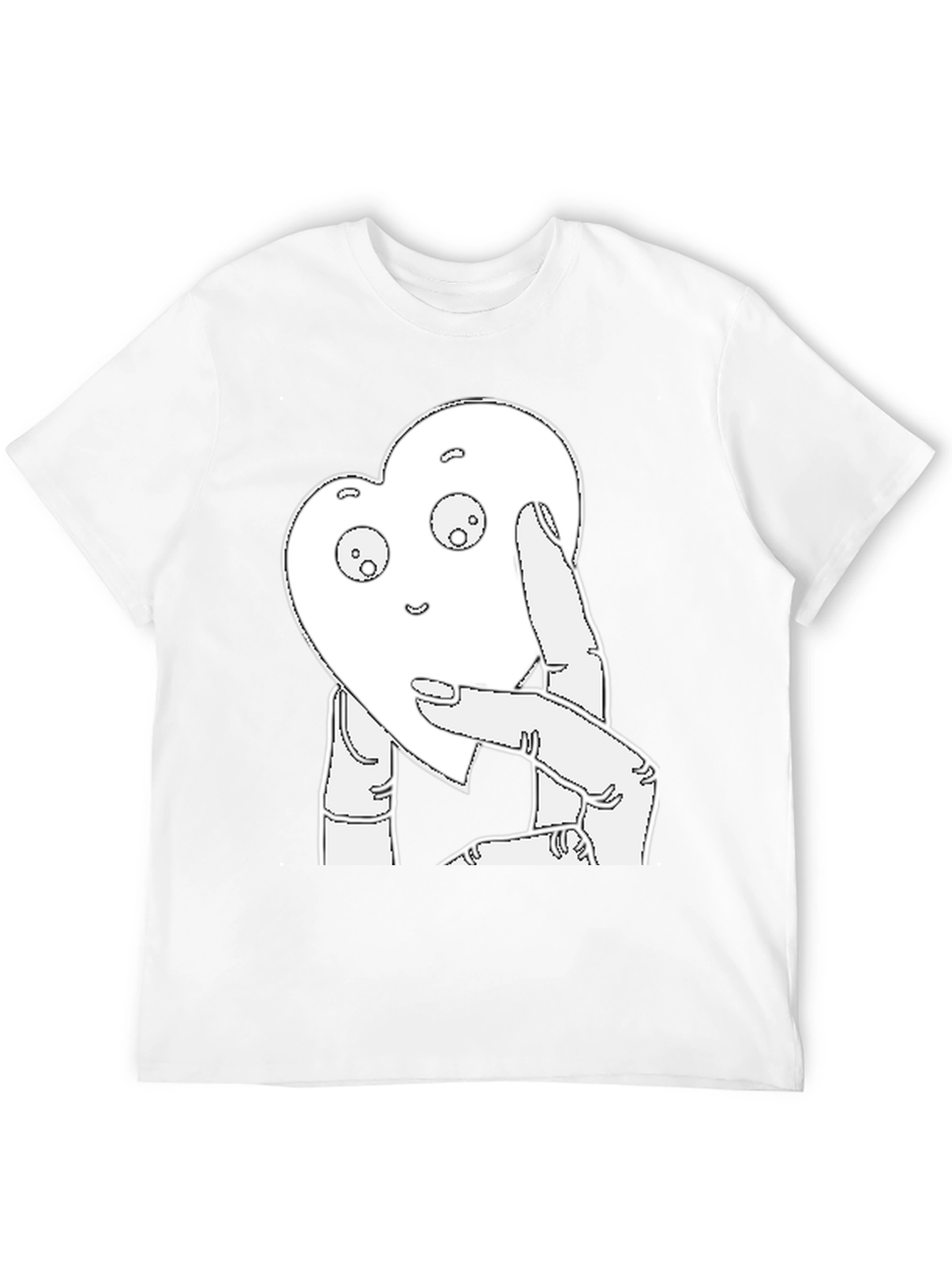 Black Heart-Shaped Friend Graphic Tee - Black view 12