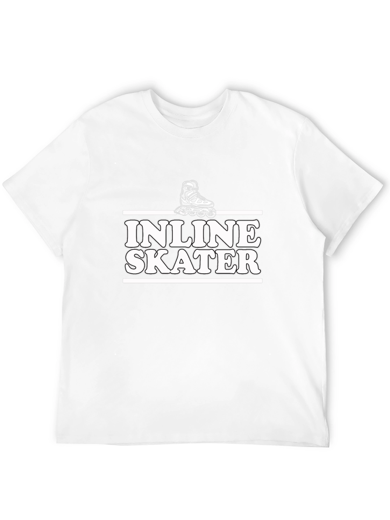 Black Inline Skater Graphic T-Shirt - Black Cotton Tee view 12