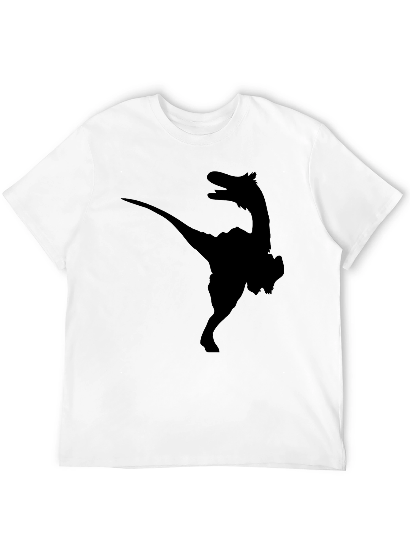 Black Dino Silhouette Black T-Shirt view 12