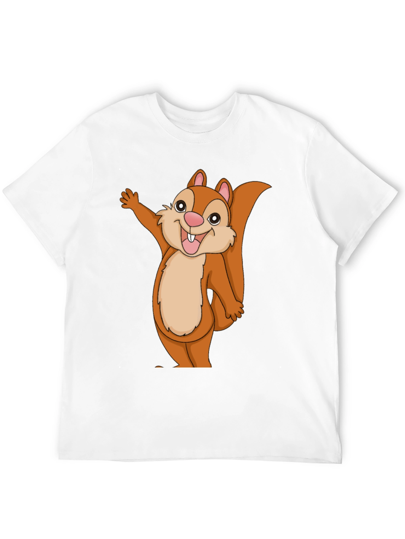 Black Cute Cartoon Squirrel Graphic T-Shirt view 12